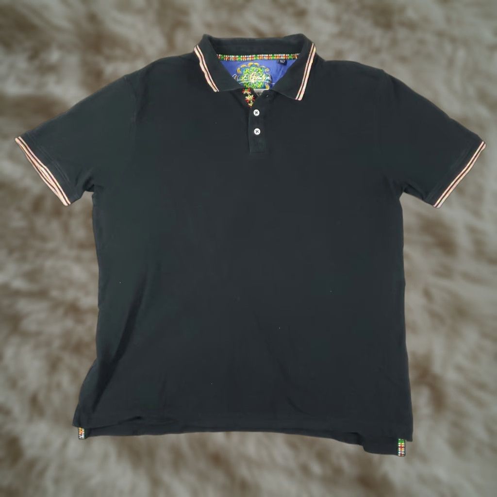 Robert Graham Robert Graham Polo Shirt Mens XL Black Casual Short Sleeve Adult Polo Shirt Black XL Mens Size US XL / EU 56 / 4 - 1 Thumbnail