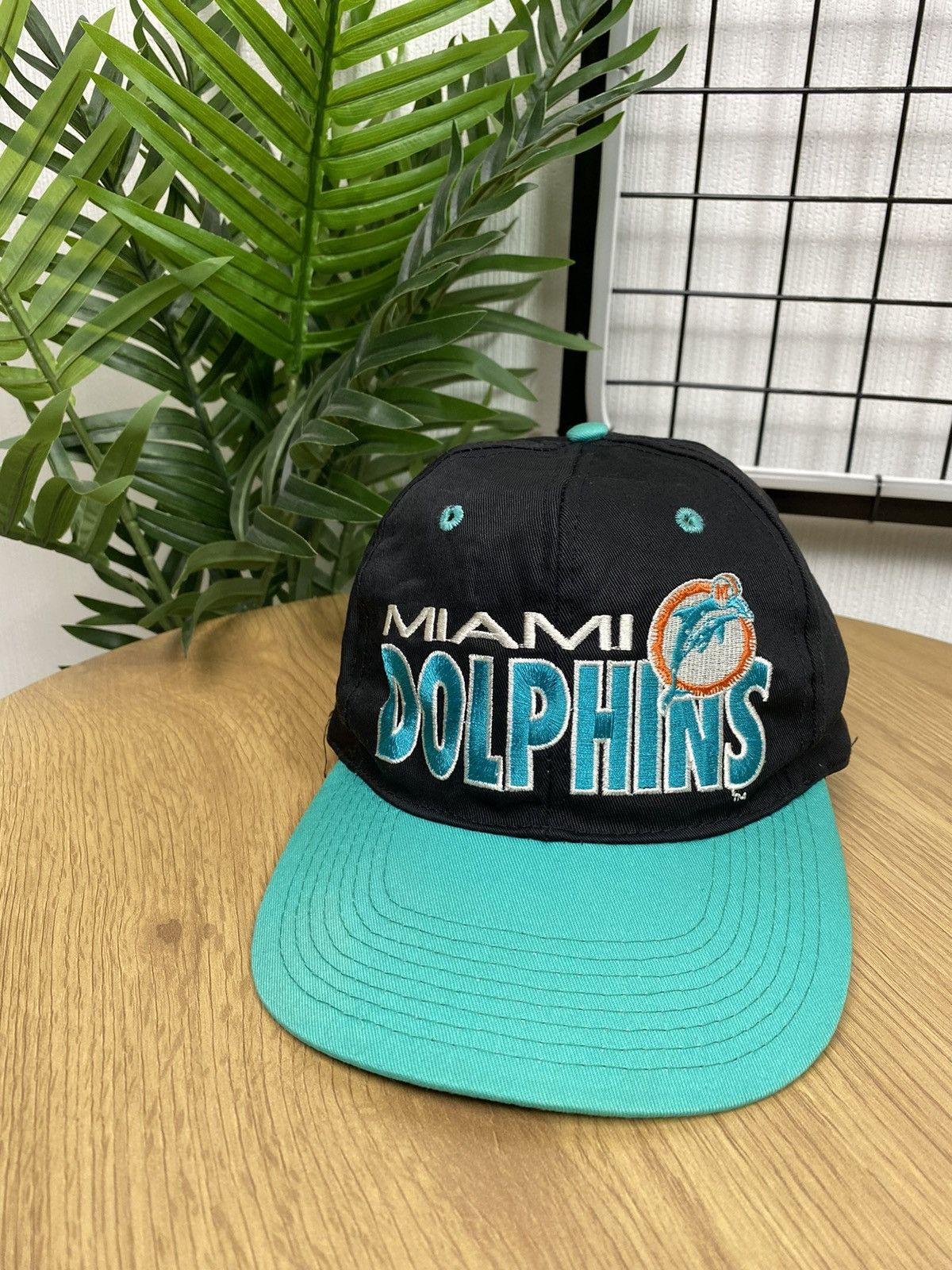NFL Vintage 1991 Rare NFL Miami Dolphins Team Logo Hat Cap 90s Size ONE SIZE - 2 Thumbnail