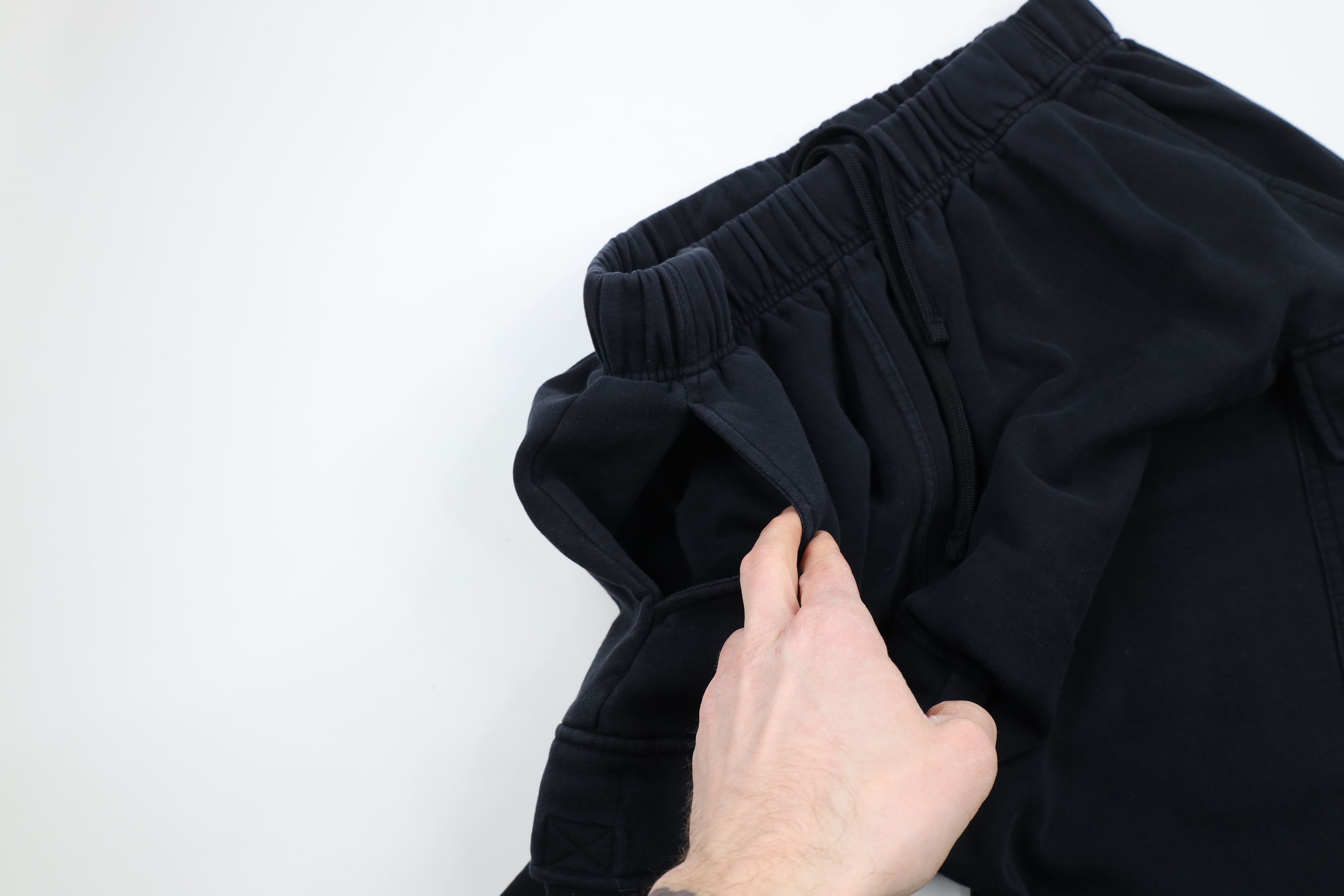Vintage Vintage 90s Streetwear Fit Wide Leg Cargo Sweatpants Black Size 36 - 6 Thumbnail