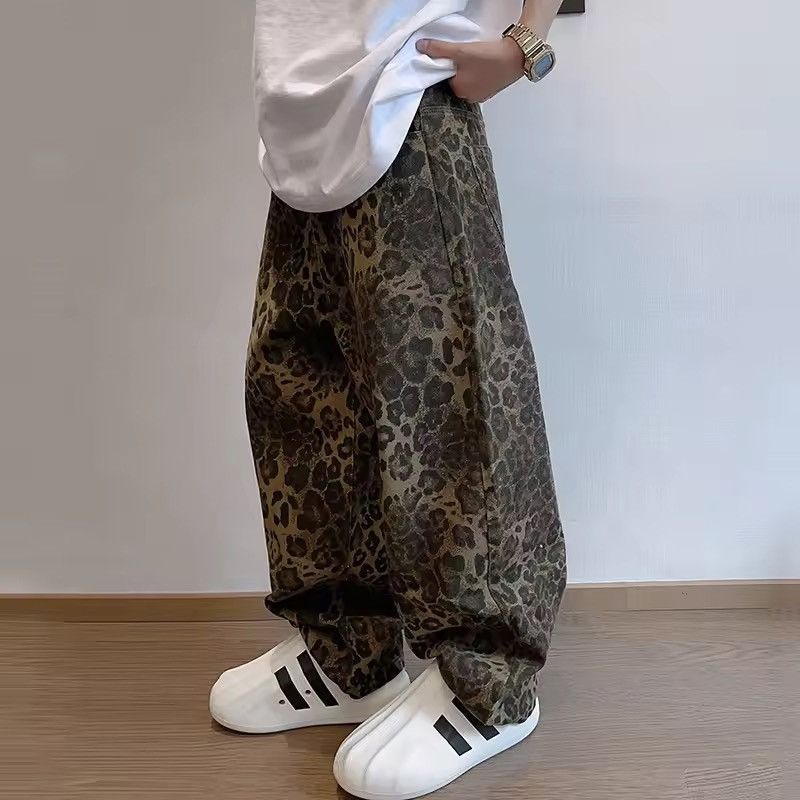 Jean Wide Leg Leopard Print Denim - Baggy Skate Style -Brand New Size US 30 / EU 46 - 5 Thumbnail