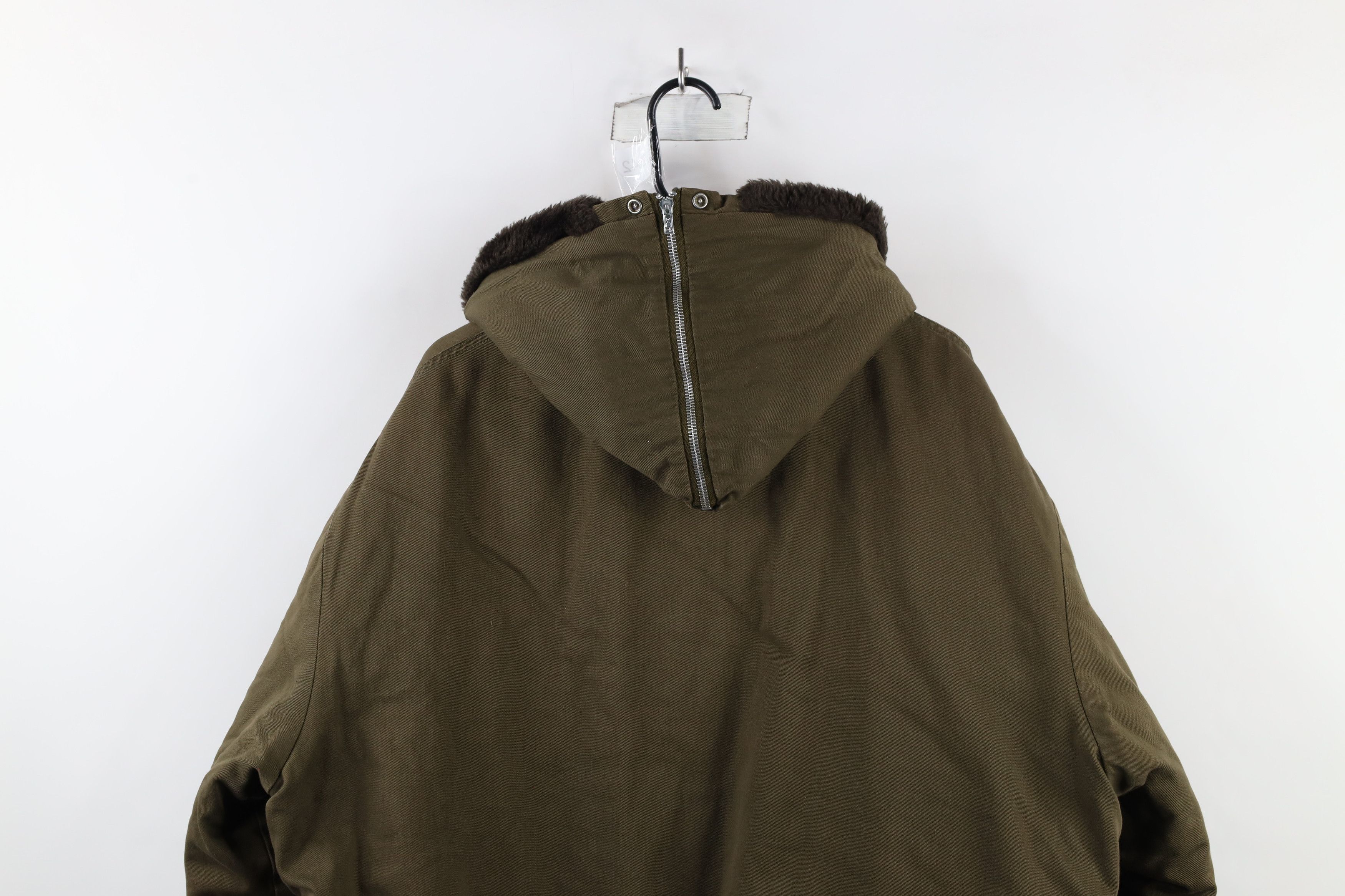 Vintage Vintage 60s Streetwear Split Hood Military Parka Jacket USA Size US XL / EU 56 / 4 - 15 Thumbnail