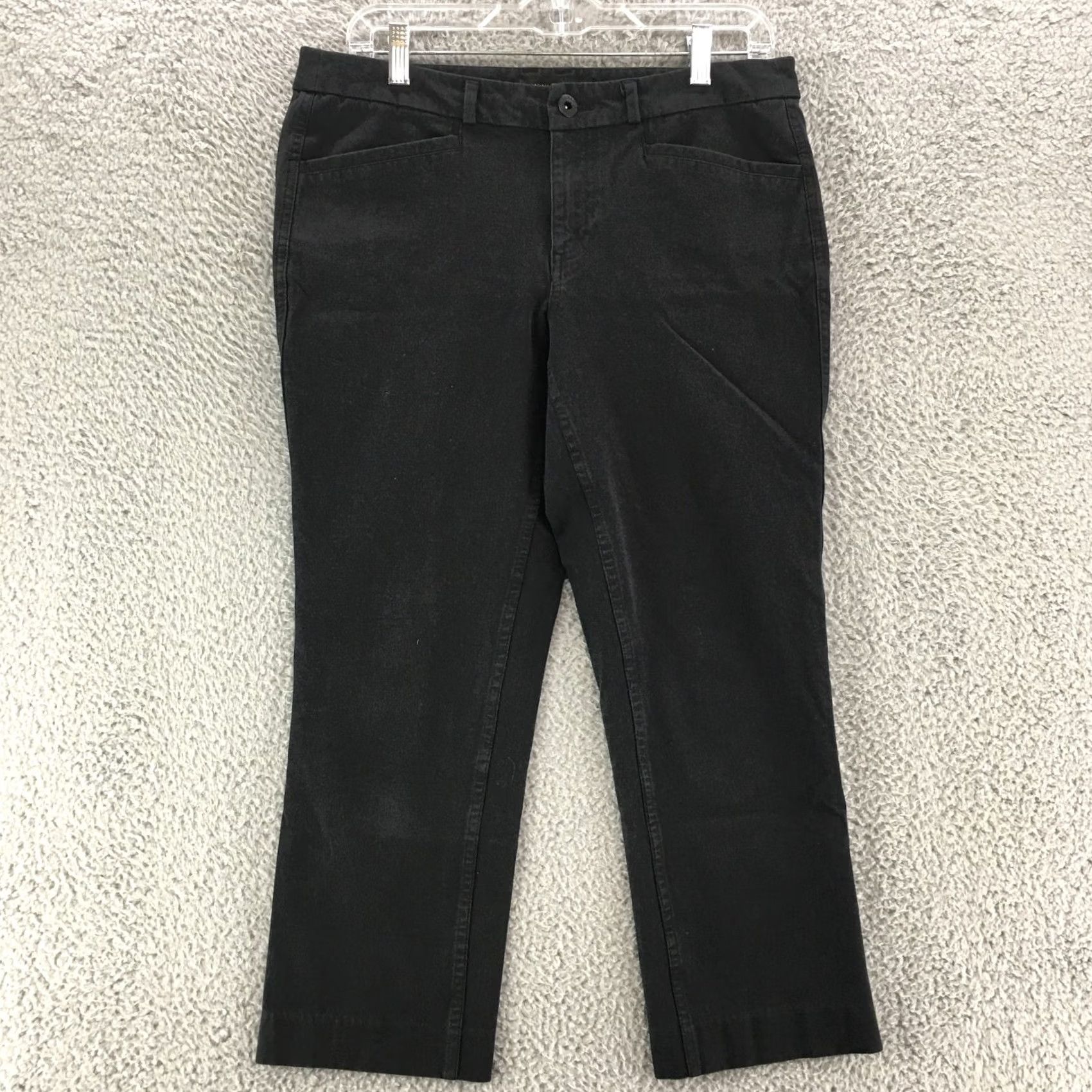 Banana Republic Banana Republic Pants Womens 8 Black Mid Rise Zip Fly Straight Chino Size 30" / US 8 / IT 44 - 2 Thumbnail