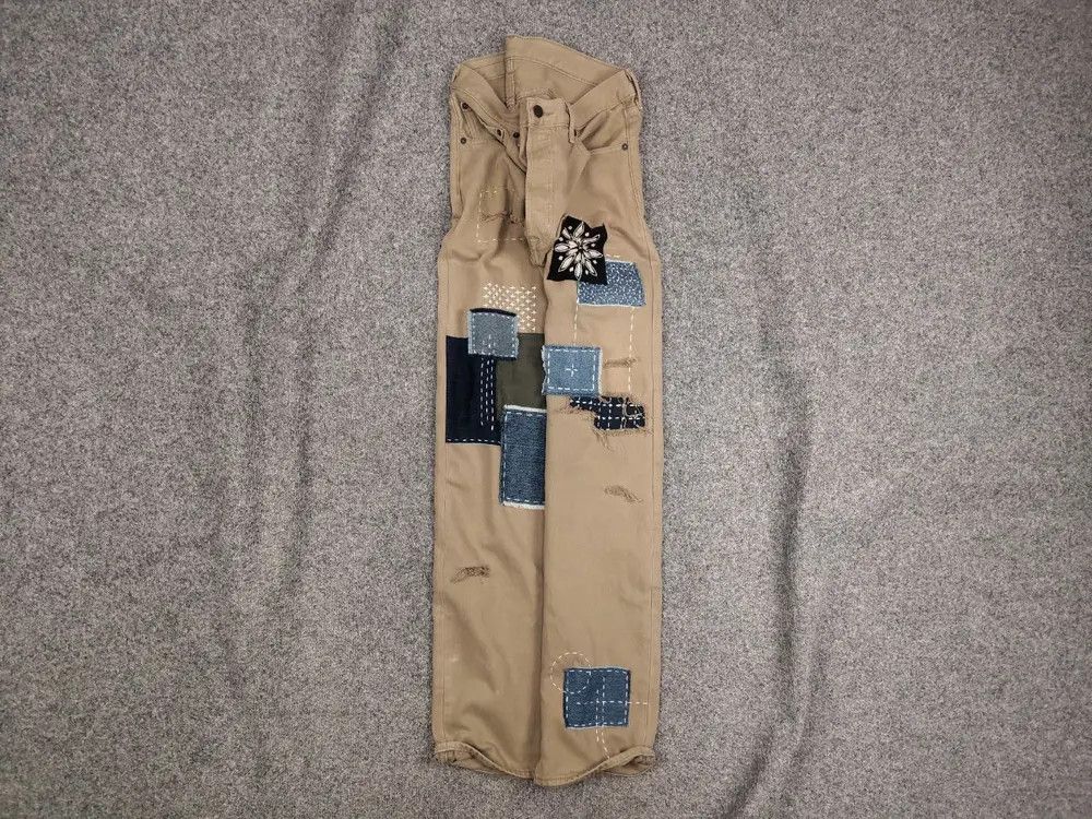 Vintage Levis 501 sashiko patchworks Jeans Kapital Style