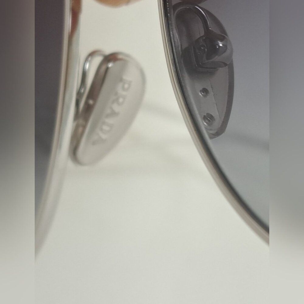 Prada NWT Prada Women's Sunglasses SPR 57YS Silver Grey Gradient Size ONE SIZE - 8 Thumbnail