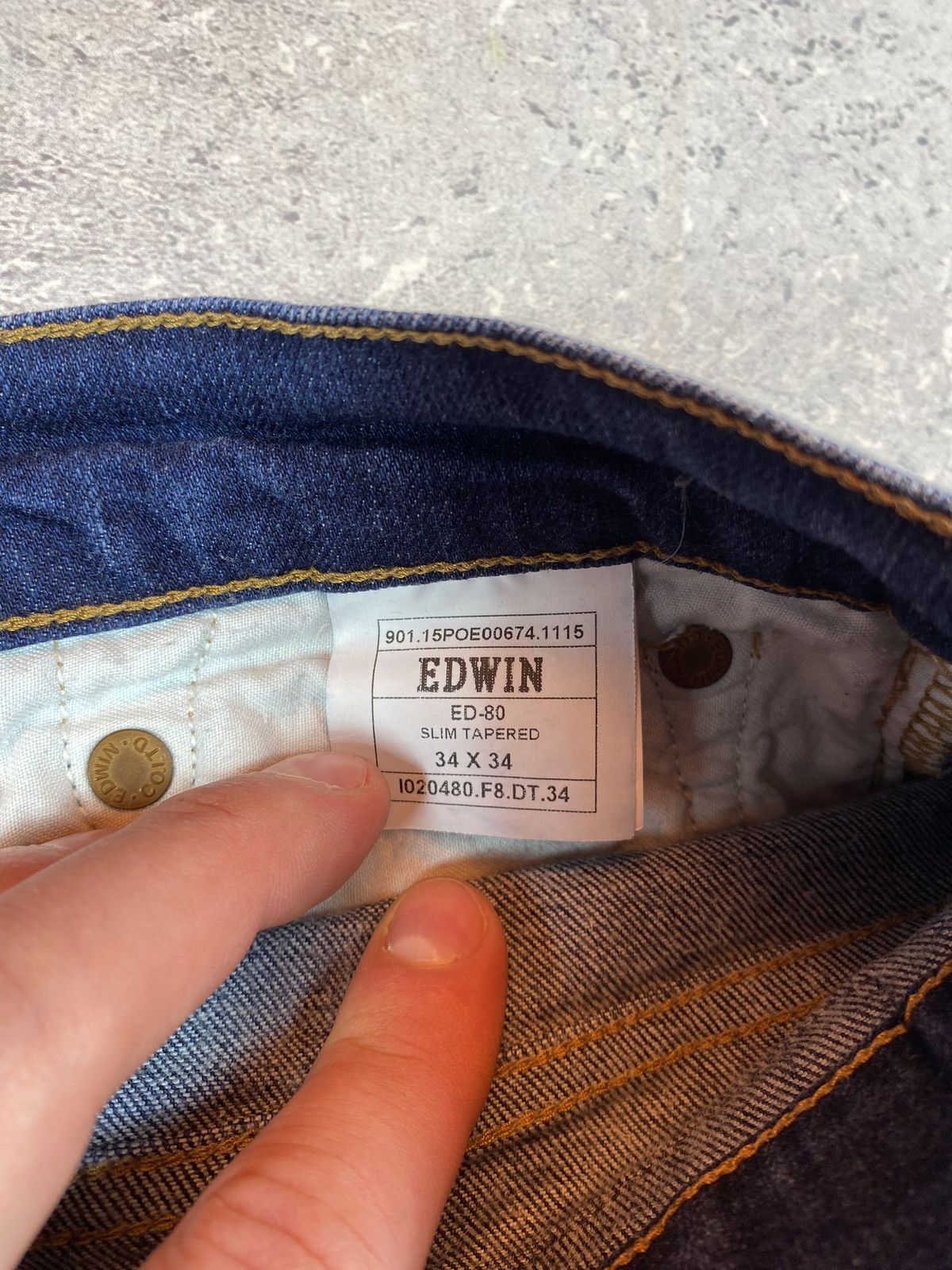 Designer × Edwin × Japanese Brand Edwin Men’s Blue Denim Jeans Size 34x34 Size US 34 / EU 50 - 10 Thumbnail
