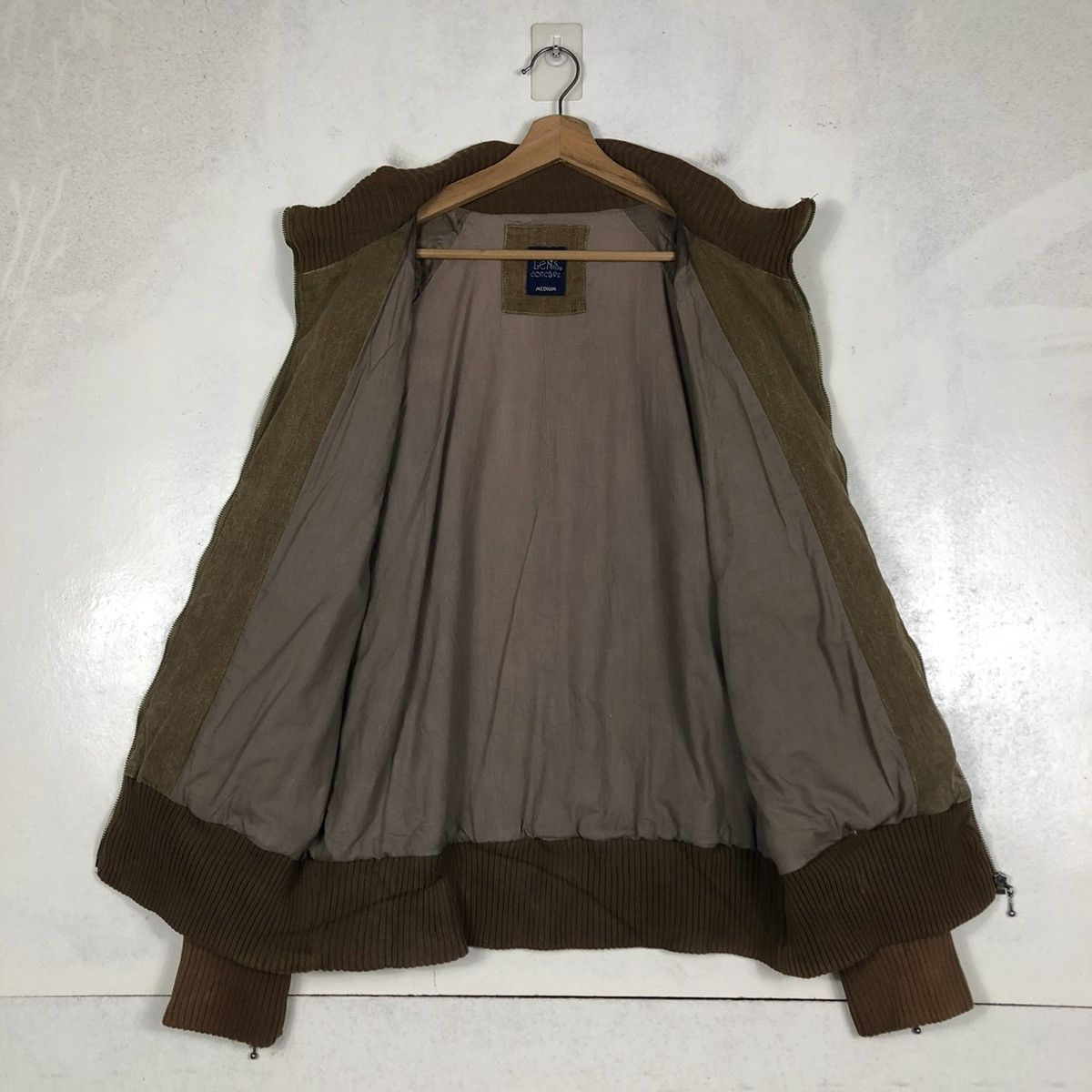 Japanese Brand 📌VINTAGE BOMBER JACKET BIKER HIGH COLLAR LENS CONCAVE Size US M / EU 48-50 / 2 - 14 Thumbnail