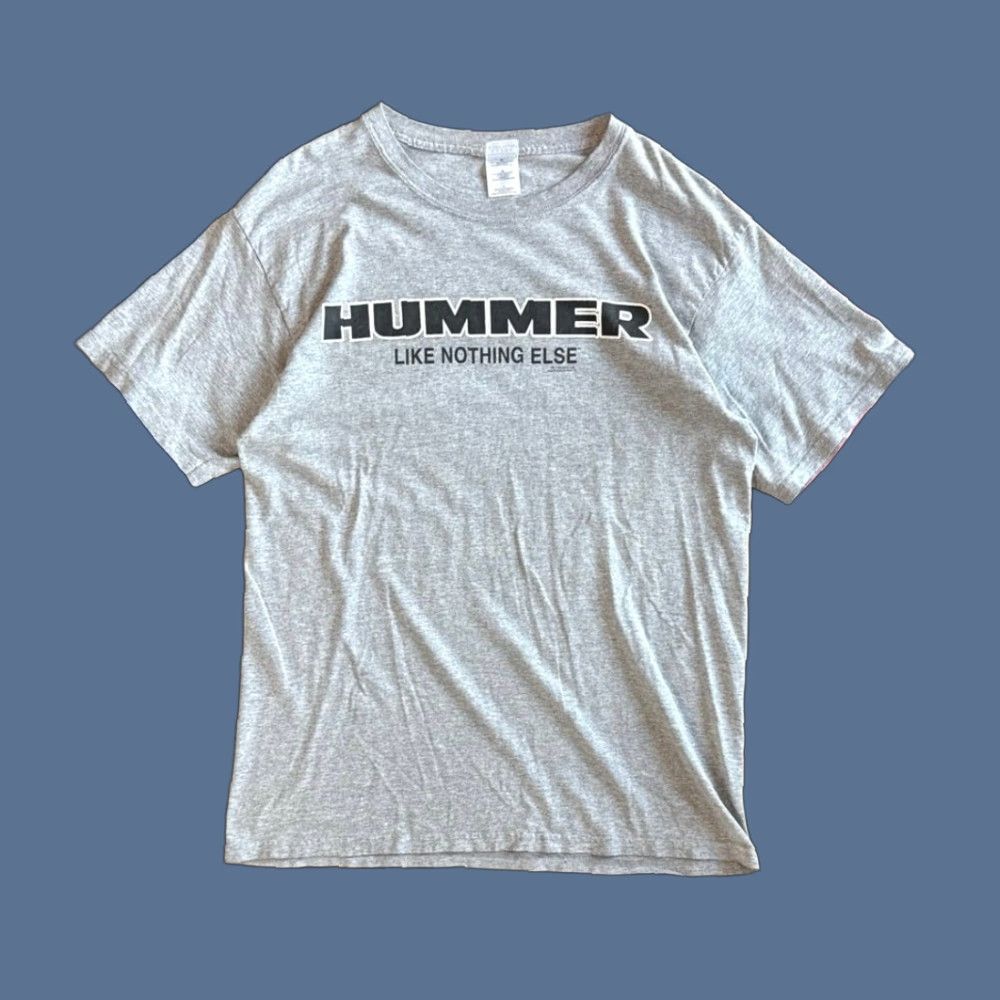 Gildan VINTAGE Hummer Car T-Shirt Gray L Men Short Sleeve 90s Y2K Grunge Skate Vintage 2000-2009 Size US L / EU 52-54 / 3 - 1 Thumbnail