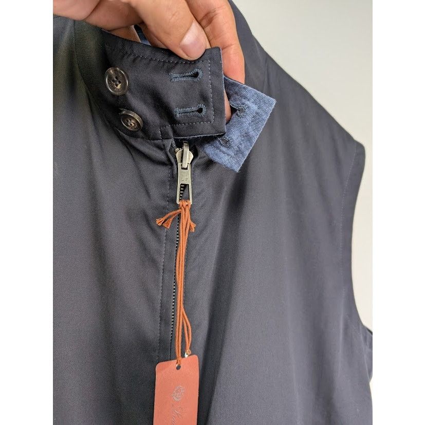 Loro Piana o1rshd1 Reversible Vest Twill Cotton in Blue Size US S / EU 44-46 / 1 - 6 Thumbnail