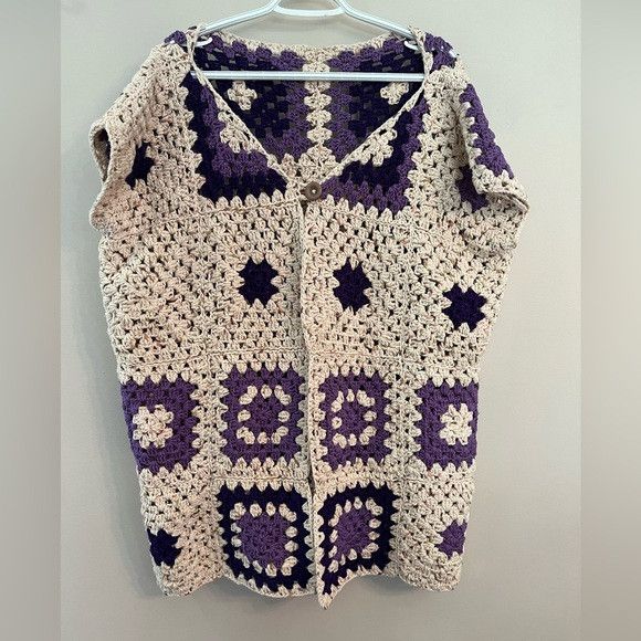 Homemade Hand-crocheted cardigan Size L / US 10 / IT 46 - 4 Thumbnail