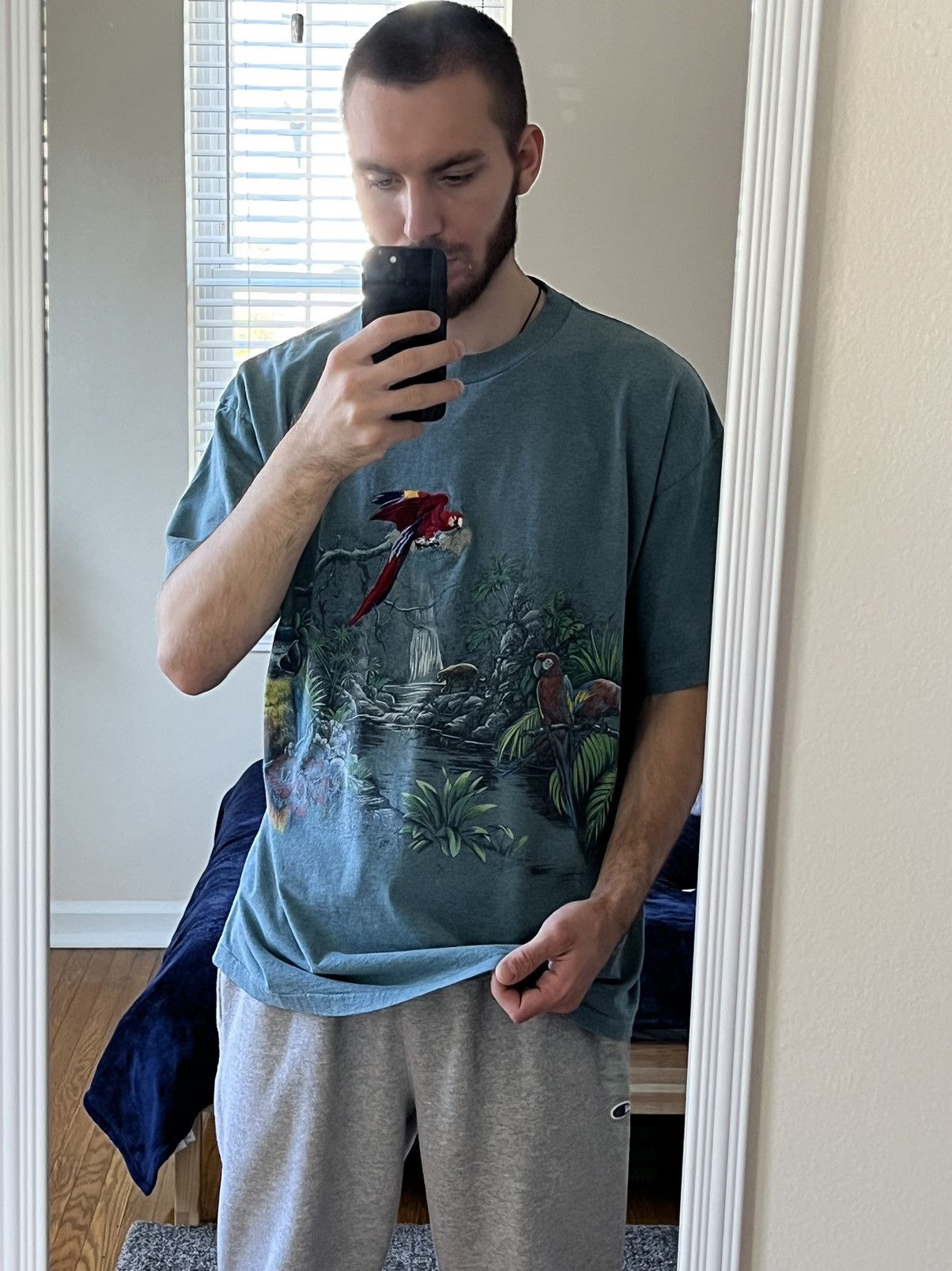 Signal Sport × Vintage Vintage 90’s Habitat Embroidered Parrot Rainforest T-Shirt Size US XL / EU 56 / 4 - 2 Thumbnail