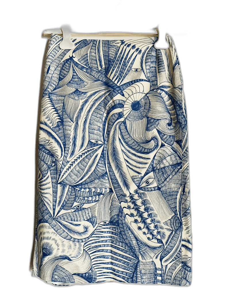 Dries Van Noten dries van noten feather print denim skirt Size US 36 / EU 52 - 1 Thumbnail