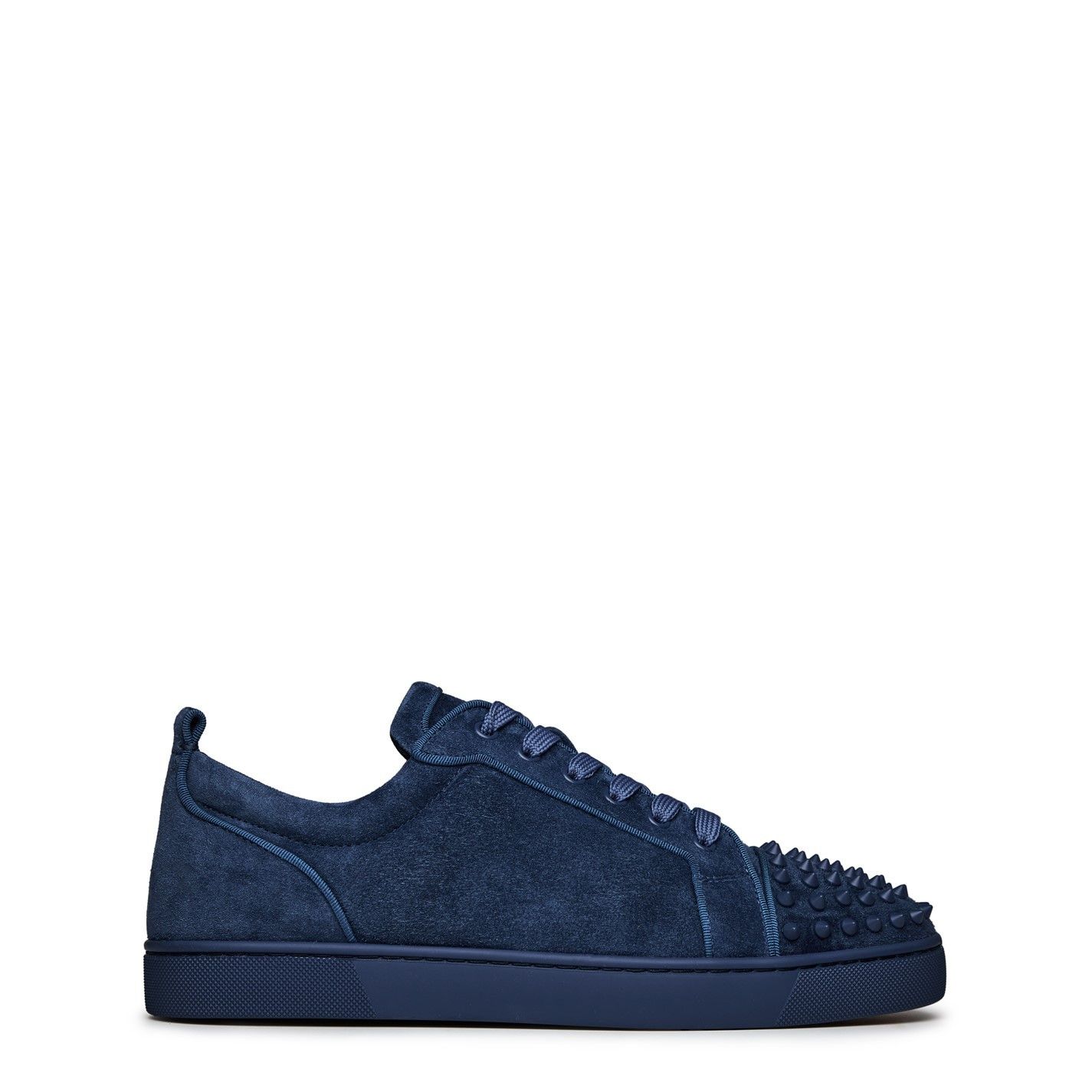 Christian Louboutin Men'S Louis Junior Spikes Suede Trainers Size US 8 / EU 41 - 1 Thumbnail