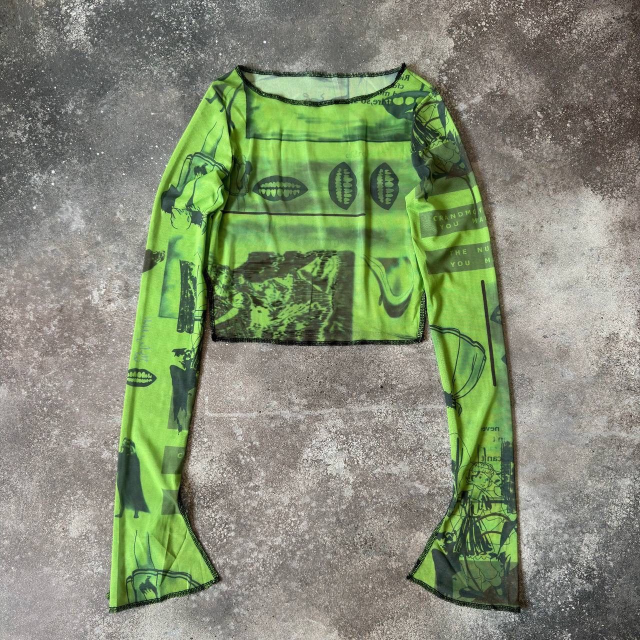 Hysteric Glamour Sexy Y2K Mesh Long Sleeve Top (Rick Owen’s Vibe) Size S / US 4 / IT 40 - 1 Thumbnail