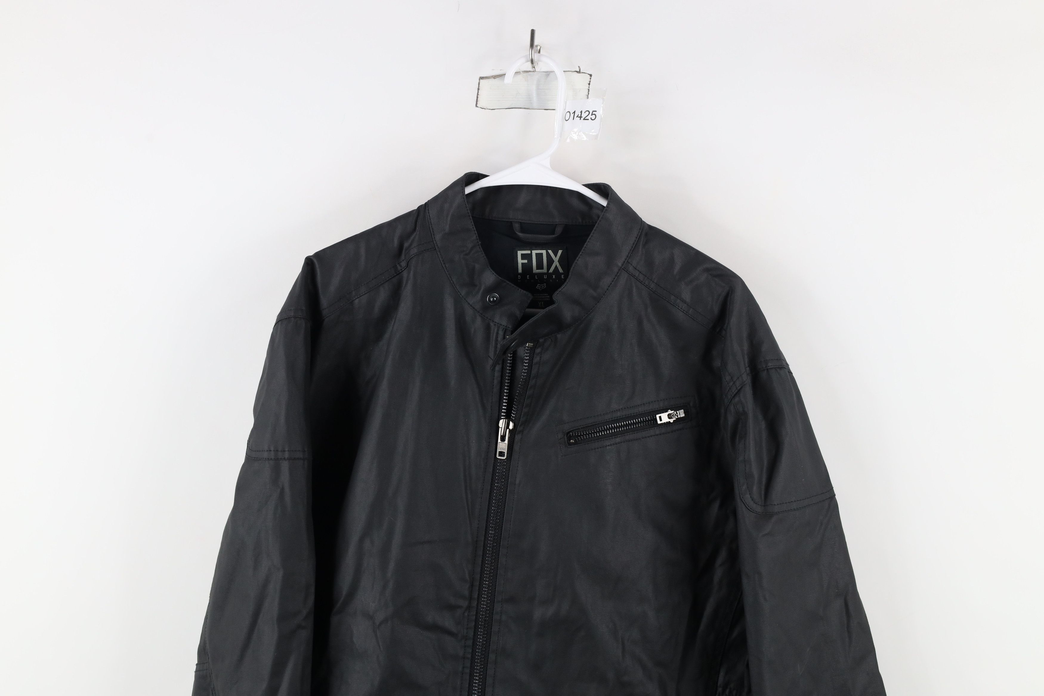 Fox Racing × Vintage Vintage Fox Racing Canvas Cafe Racer Bomber Jacket Black Size US XL / EU 56 / 4 - 2 Thumbnail