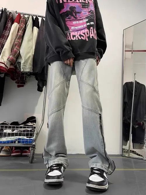 Japanese Brand Misuzu x Konno Light Blue High Street Vintage Loose Jeans Size US 31 - 4 Thumbnail