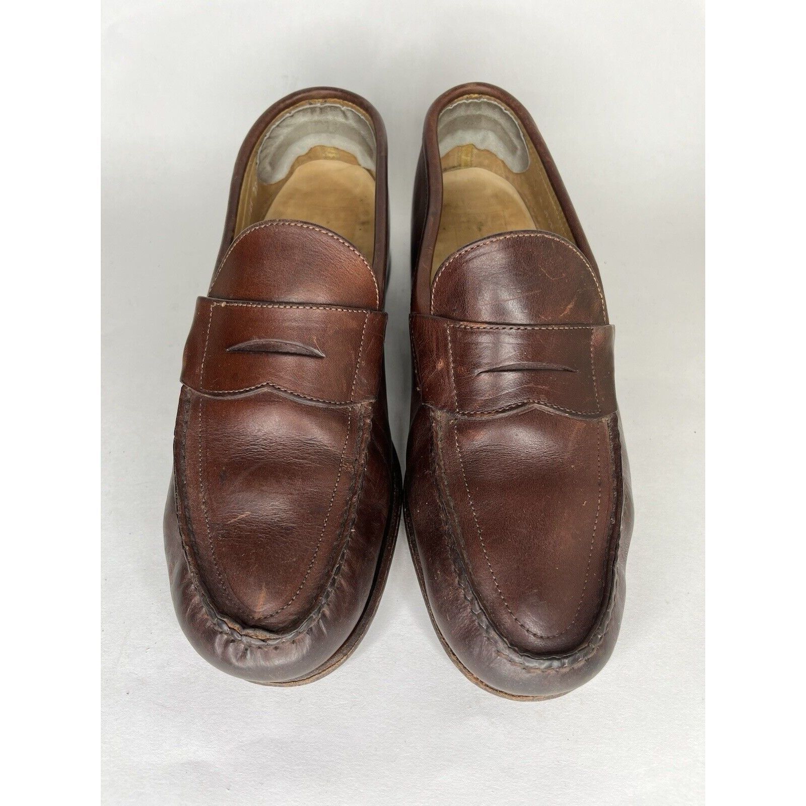 Frye Frye Brown Leather Penny Loafers Slip On Dress Shoes Men Sz Size US 12 / EU 45 - 2 Thumbnail