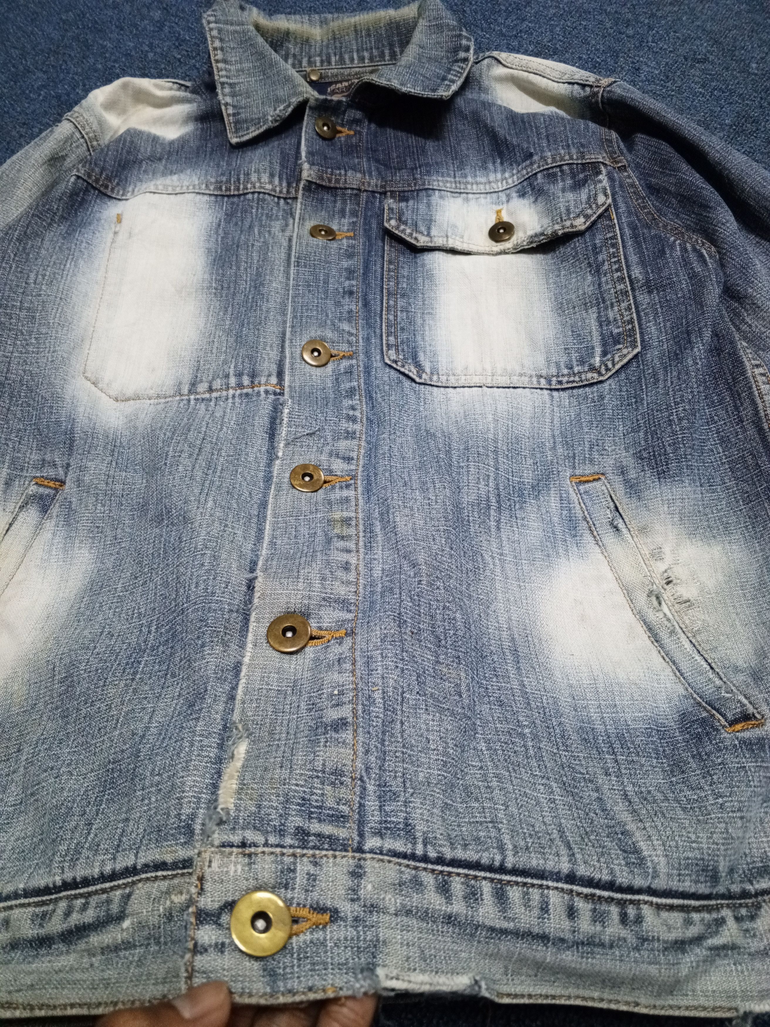 Japanese Brand JEANING GARAGE DENIM JACKET RARE Size US L / EU 52-54 / 3 - 7 Thumbnail