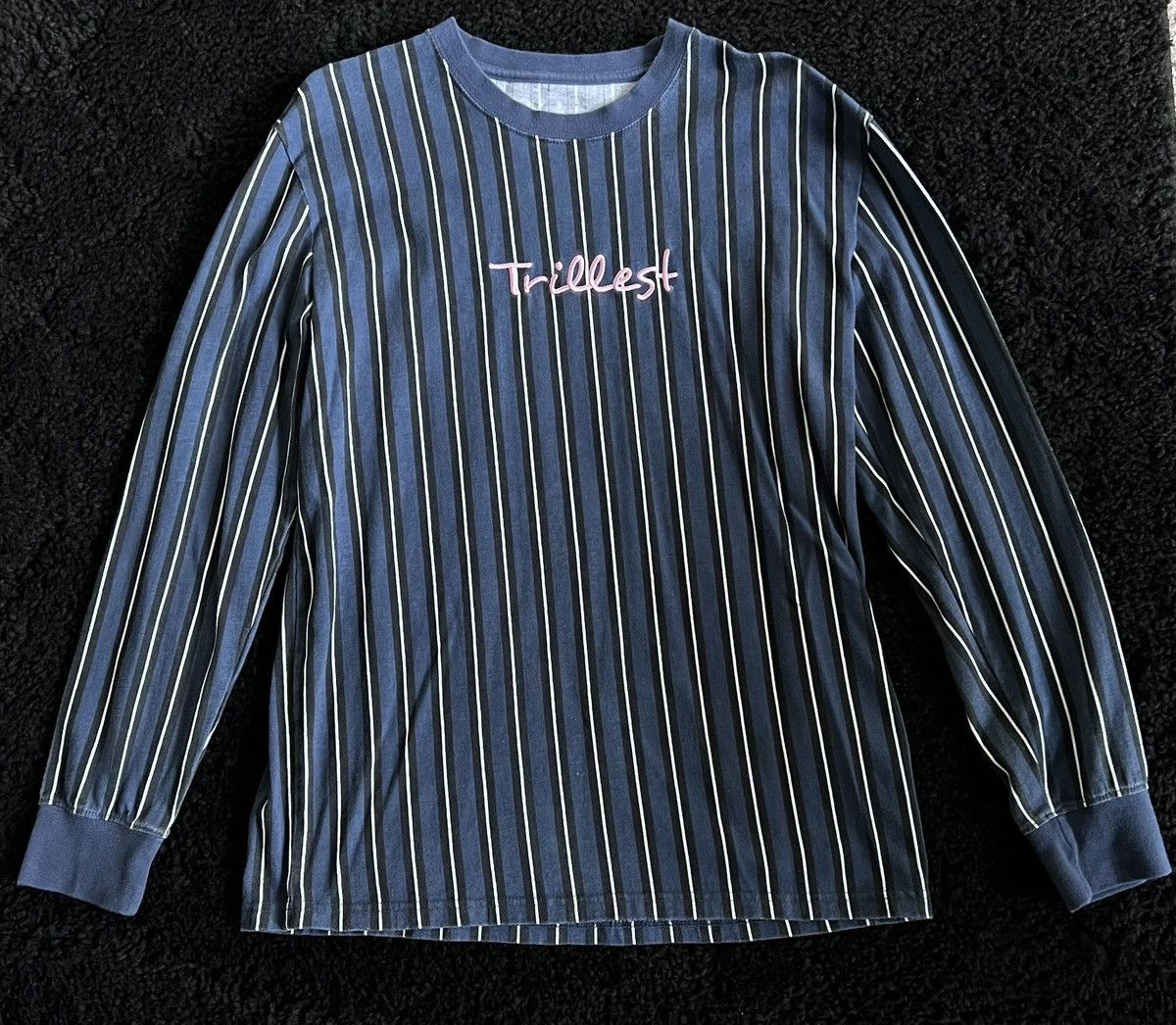 rue21 Dark Blue Long Sleeve Striped Shirt Men’s Medium Size US M / EU 48-50 / 2 - 1 Thumbnail