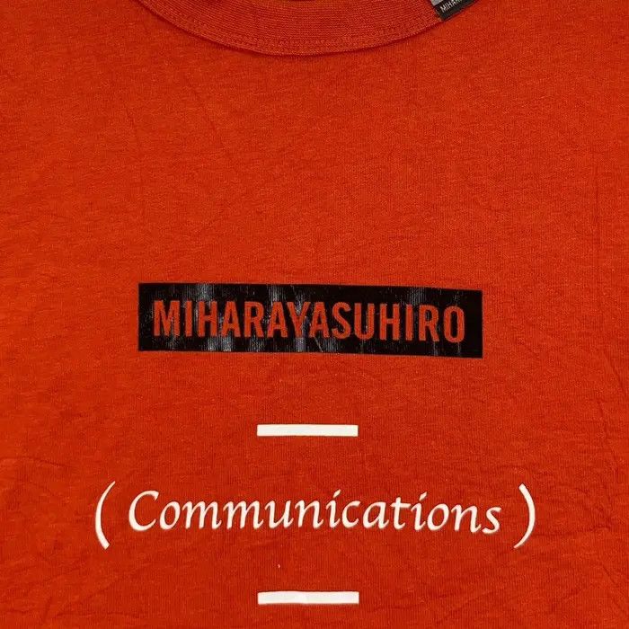 Maison MIHARA YASUHIRO MAISON MIHARA YASUHIRO x GU Communications Orange Tee Shirt Size US L / EU 52-54 / 3 - 4 Thumbnail
