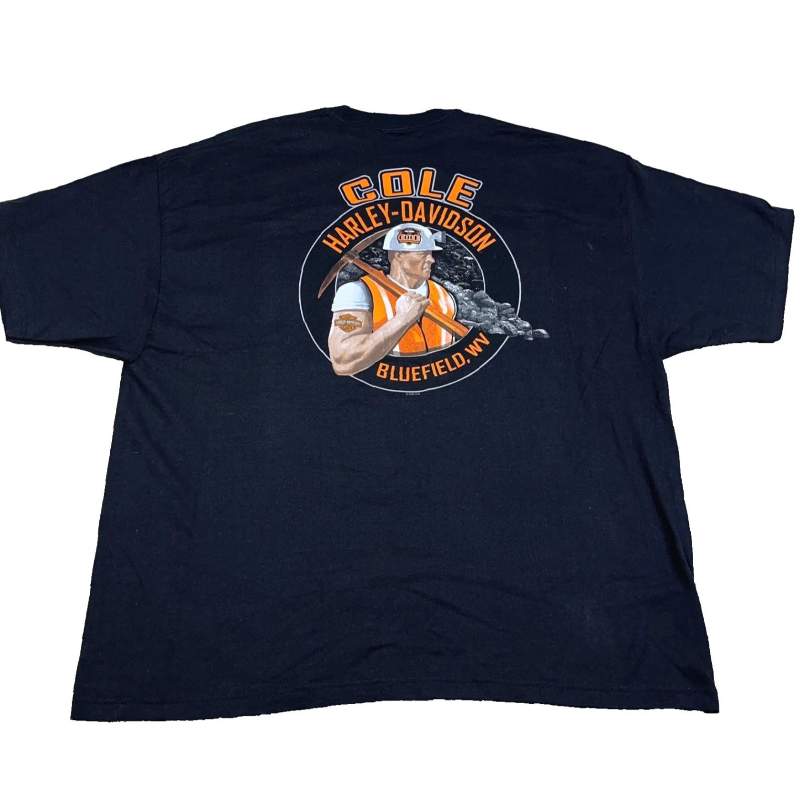 Harley Davidson Harley-Davidson Shirt Mens 3XL Black Tee Coin Miner Biker Engine Fire Flames Logo 80s Retro Classic USA Shirt T-Shirt Size US XXL / EU 58 / 5 - 2 Thumbnail