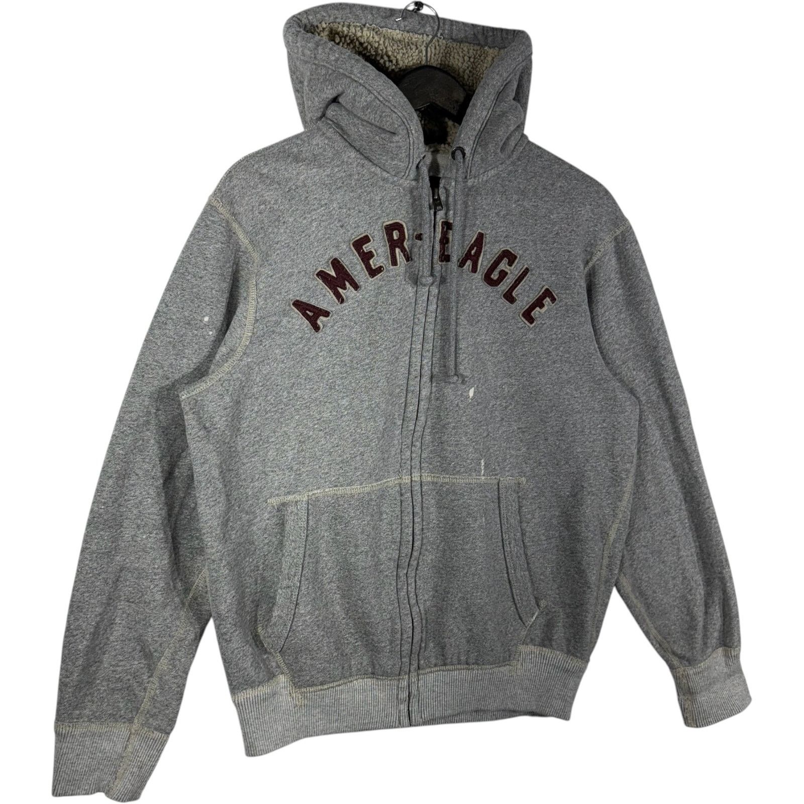 American Eagle Outfitters American Eagle Outfitters Patch Spellout Full Zip Hoodie Size US L / EU 52-54 / 3 - 4 Thumbnail
