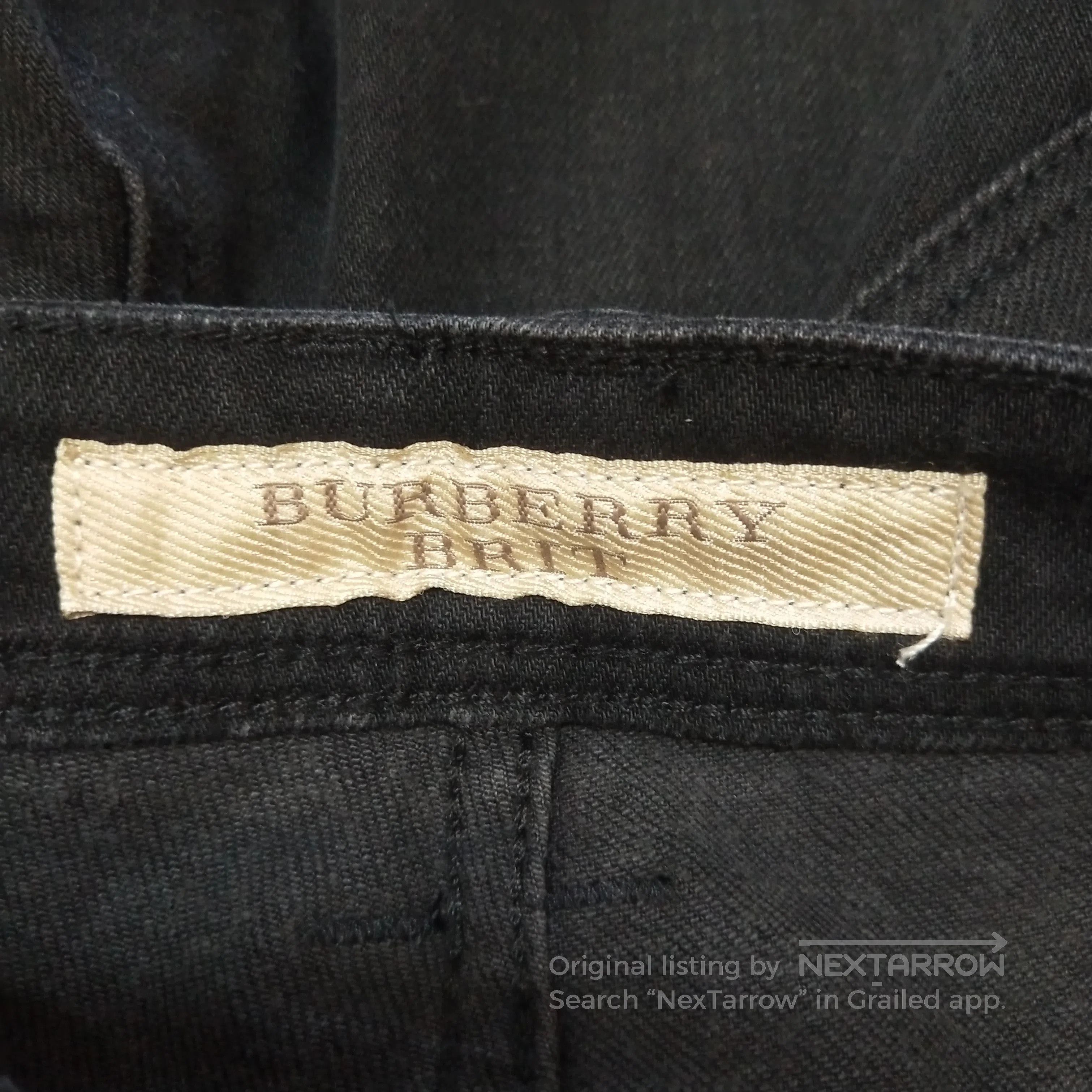 Burberry Burberry Brit Slim Fit Black Cotton Pants . Size US 37 - 5 Thumbnail