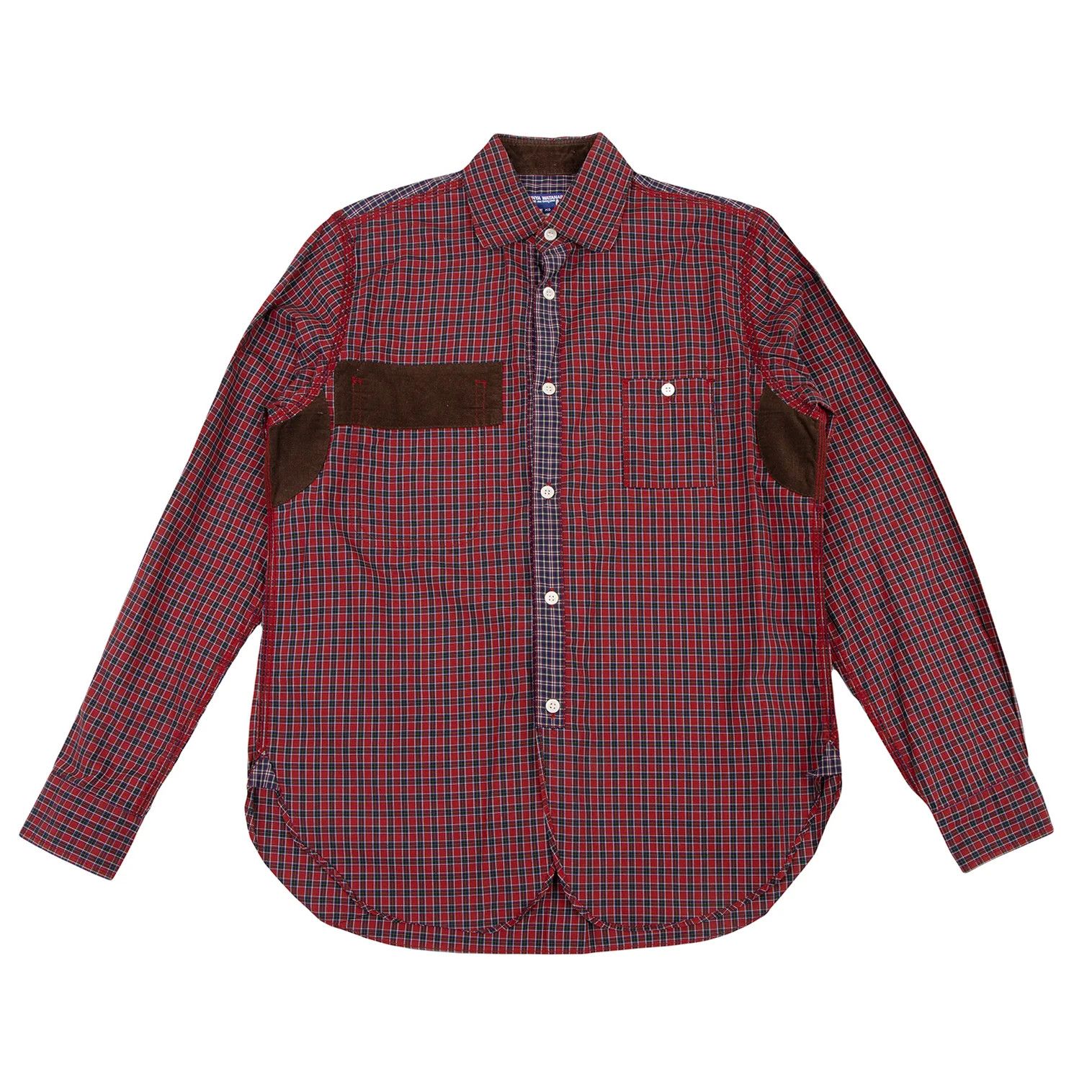 Junya Watanabe Triple Stitch Check Panel Shirt in Red, Size XS Size US XS / EU 42 / 0 - 1 Thumbnail