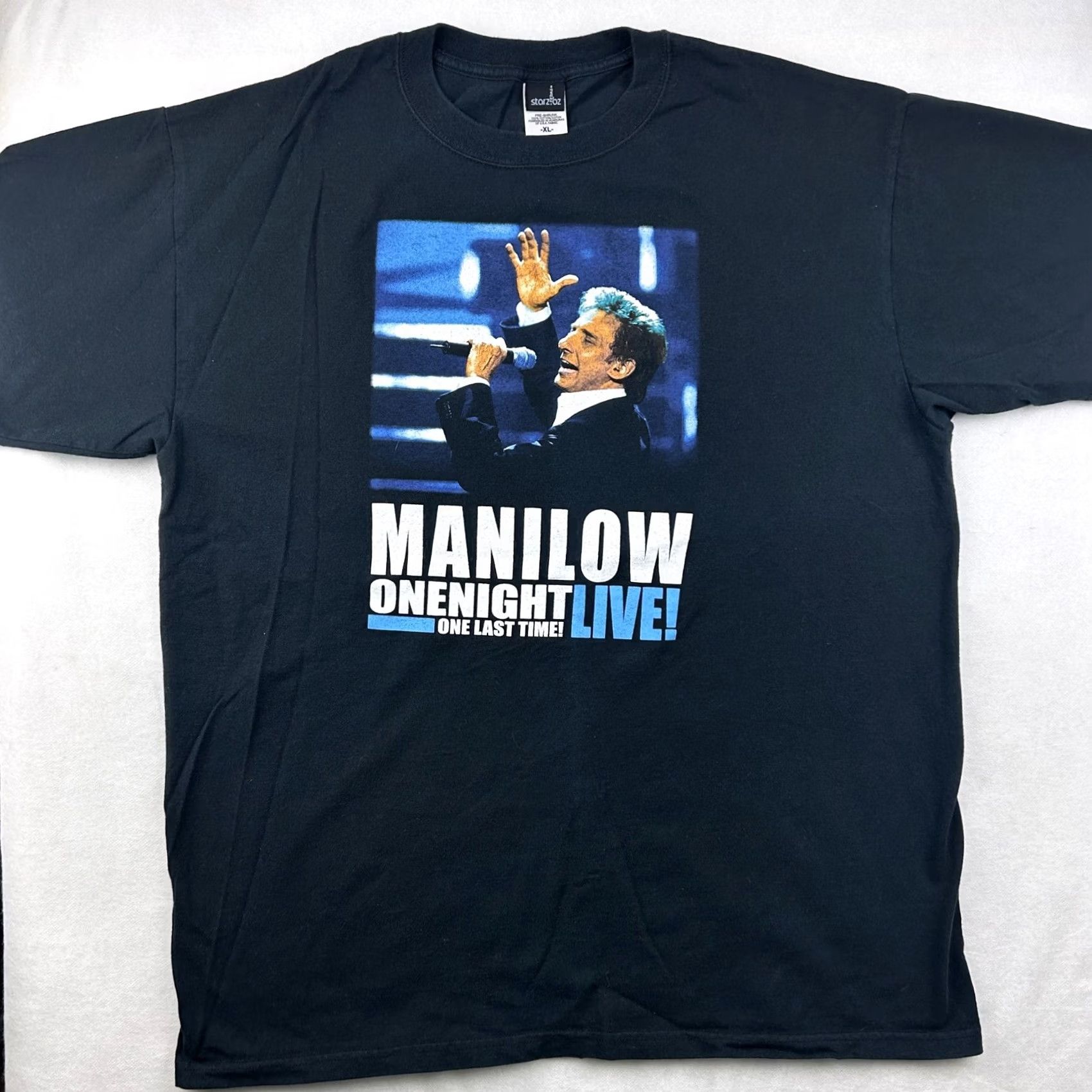 Vintage VINTAGE BARRY MANILOW CONCERT T-Shirt XL tour 2004 ONE NIGHT ONE LAST TIME Black Mens Size US XL / EU 56 / 4 - 3 Thumbnail