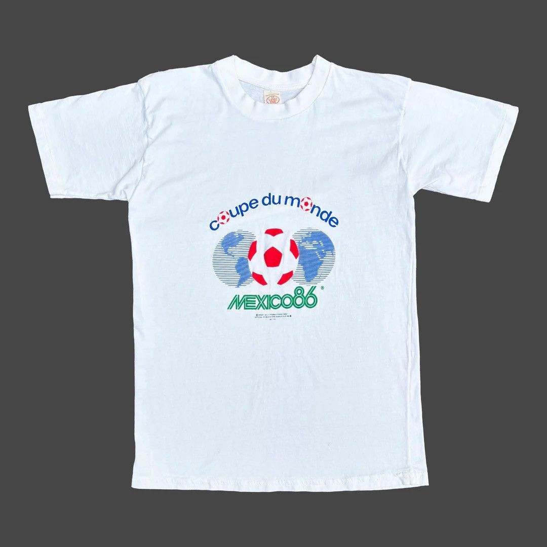 Vintage Mexico World Cup 1986 86 80s Vintage Soccer Football T-Shirt Size US M / EU 48-50 / 2 - 1 Thumbnail