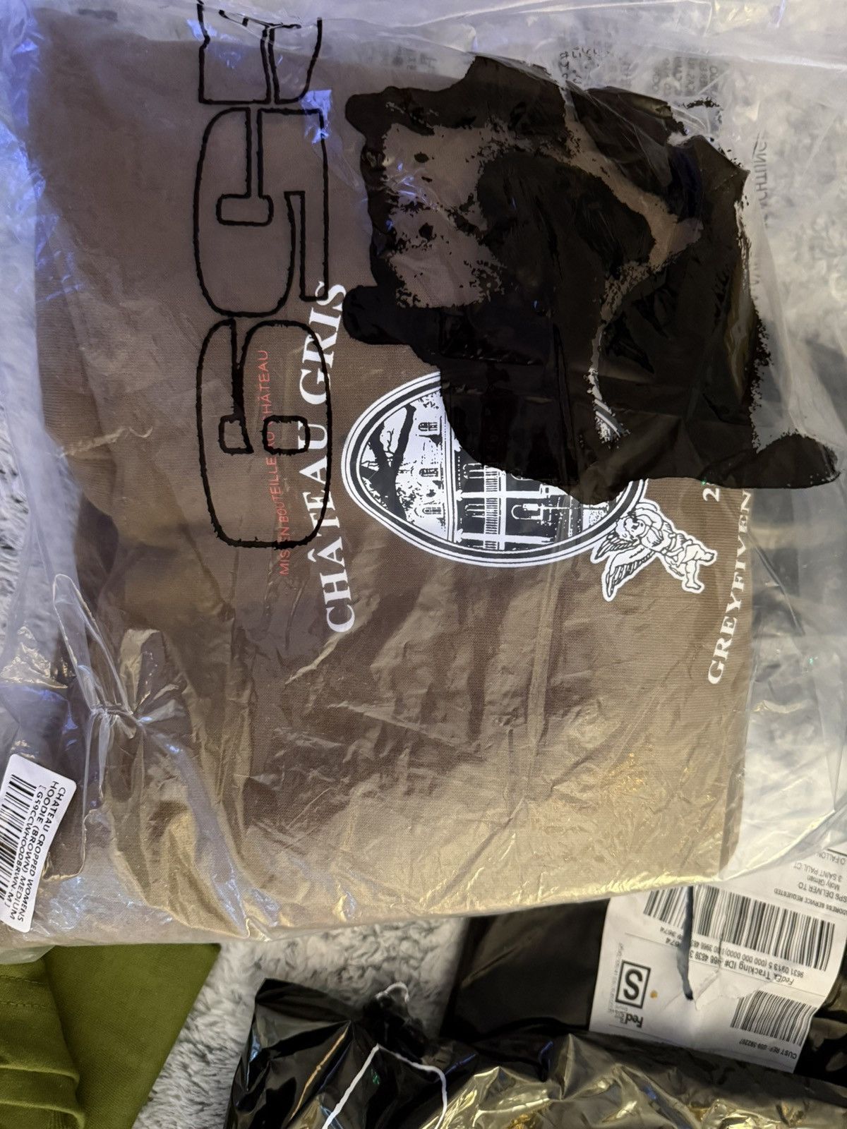 G59 Records G59 $uicideBoy$ Women’s Brown Cropped Hoodie “Chateau Gris” Size US M / EU 48-50 / 2 - 2 Thumbnail
