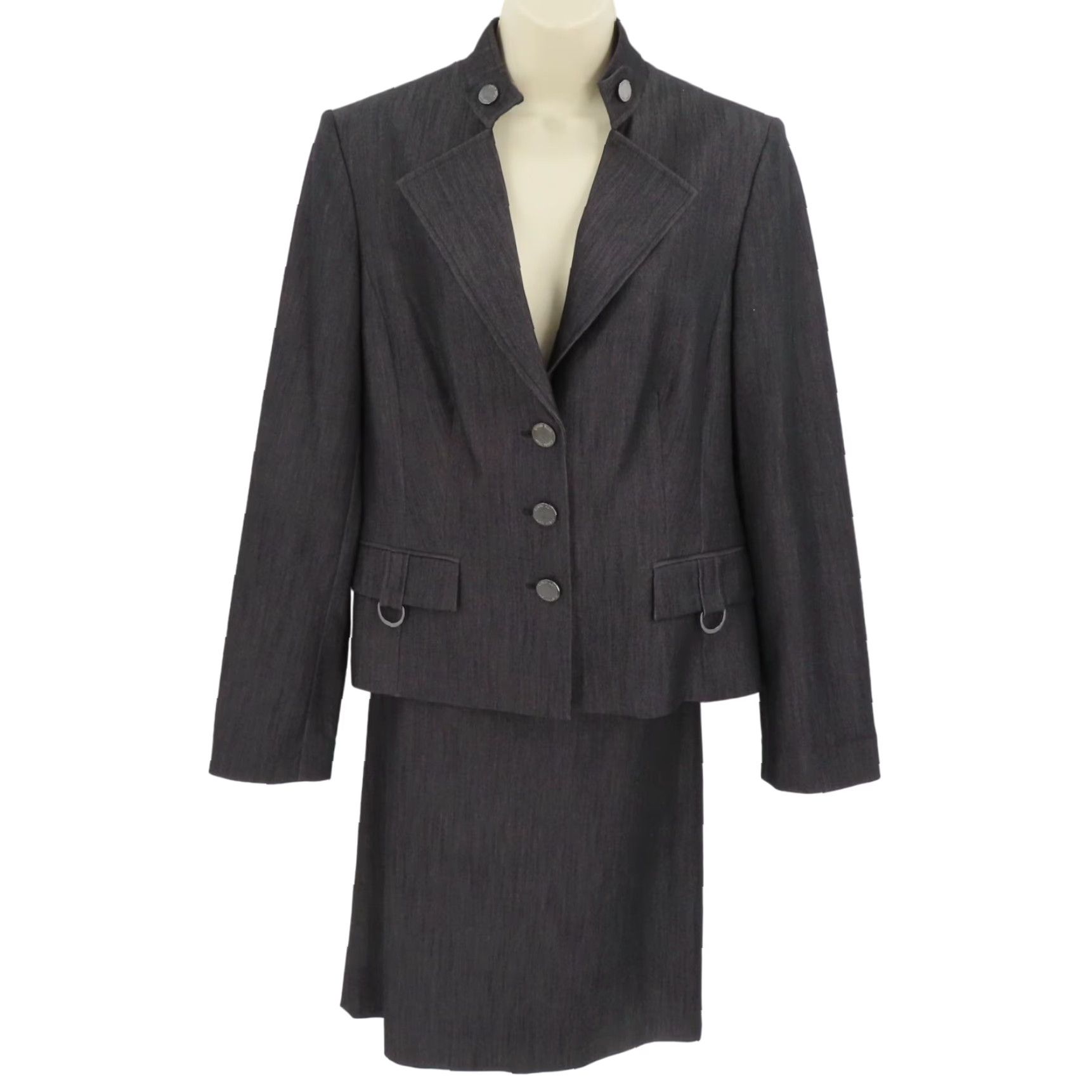 Calvin Klein Calvin Klein Women 10 Skirt Suit Jacket Blazer 3 Button Formal Workwear Ready Multicolor Set 2 Piece Size 32" / US 10 / IT 46 - 2 Thumbnail
