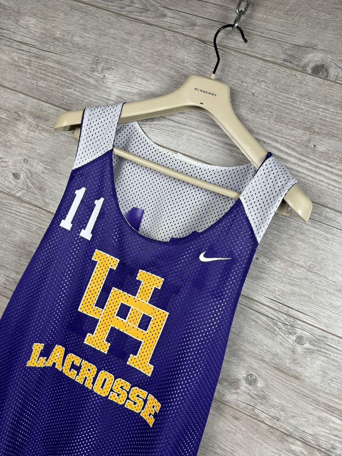 Nike NIKE VINTAGE LACROSSE DOUBLE SIDED MESH T-SHIRT #11 Size US L / EU 52-54 / 3 - 14 Thumbnail