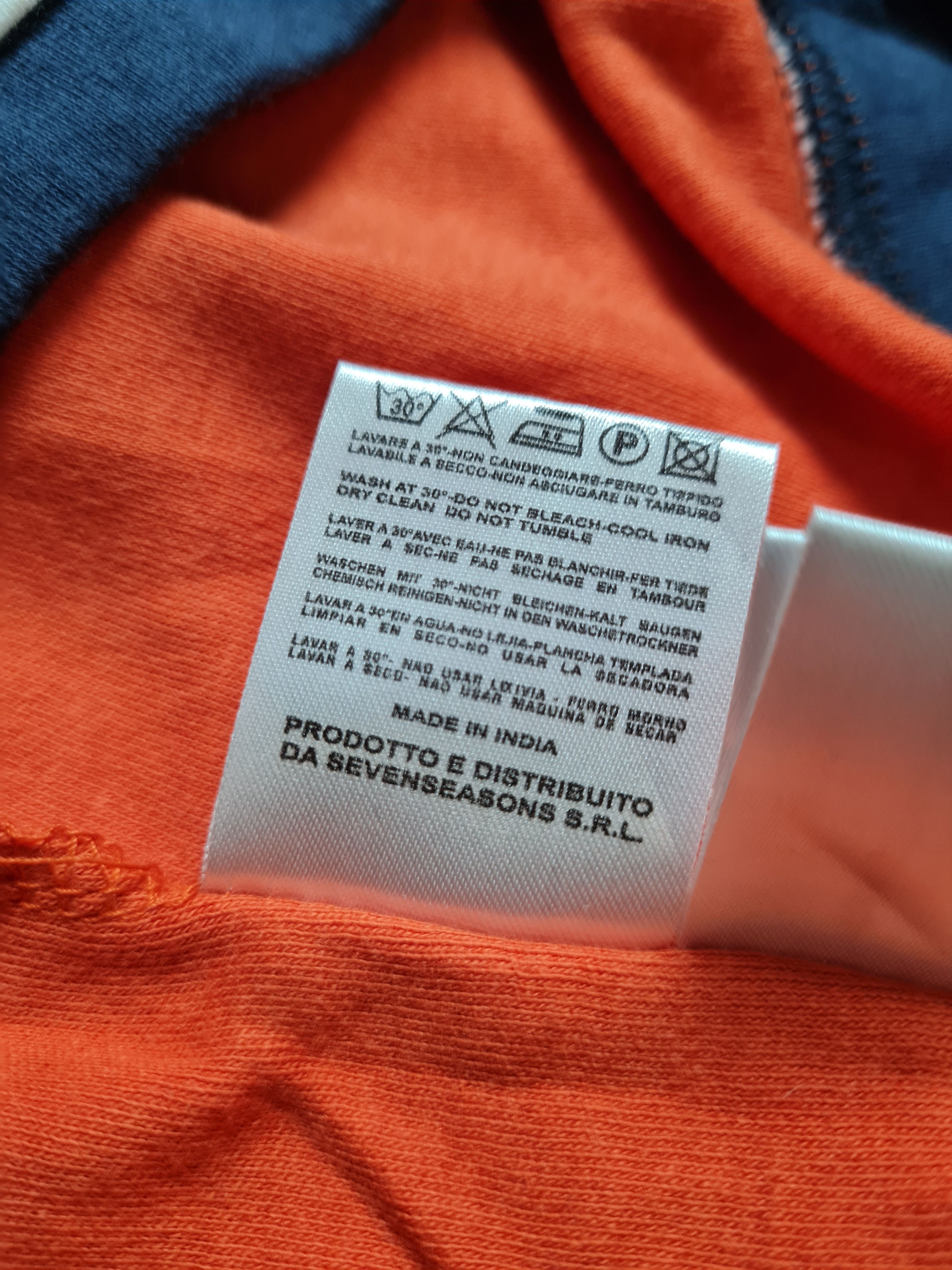 Kappa Vintage Kappa Sestriere Mens Orange Big Logo Long Sleeve Size US XL / EU 56 / 4 - 17 Thumbnail
