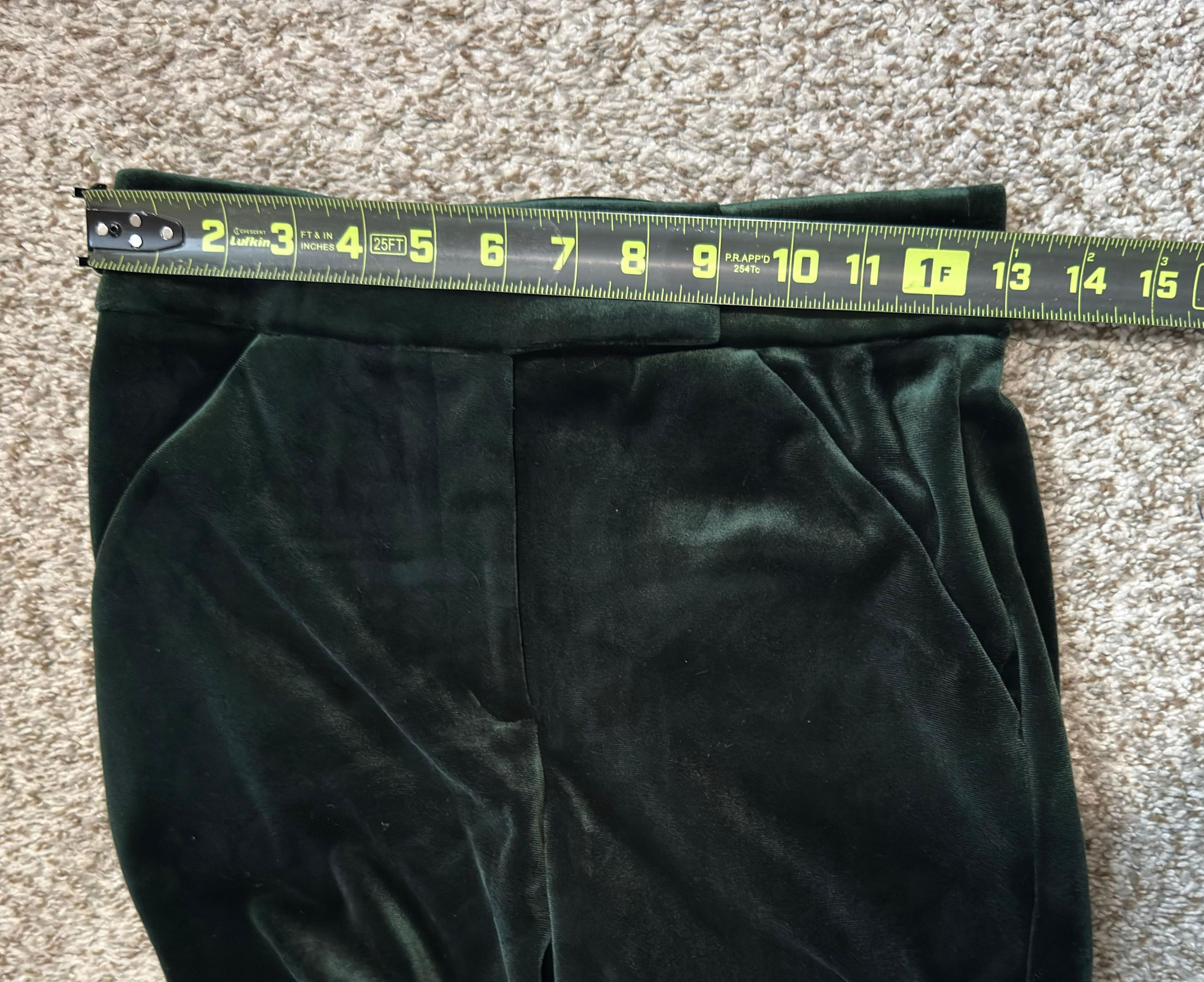 Express Elegant Express Velvet Women's Suit Set Dark Green - XS Size 25" / US 0 / IT 36 - 13 Thumbnail