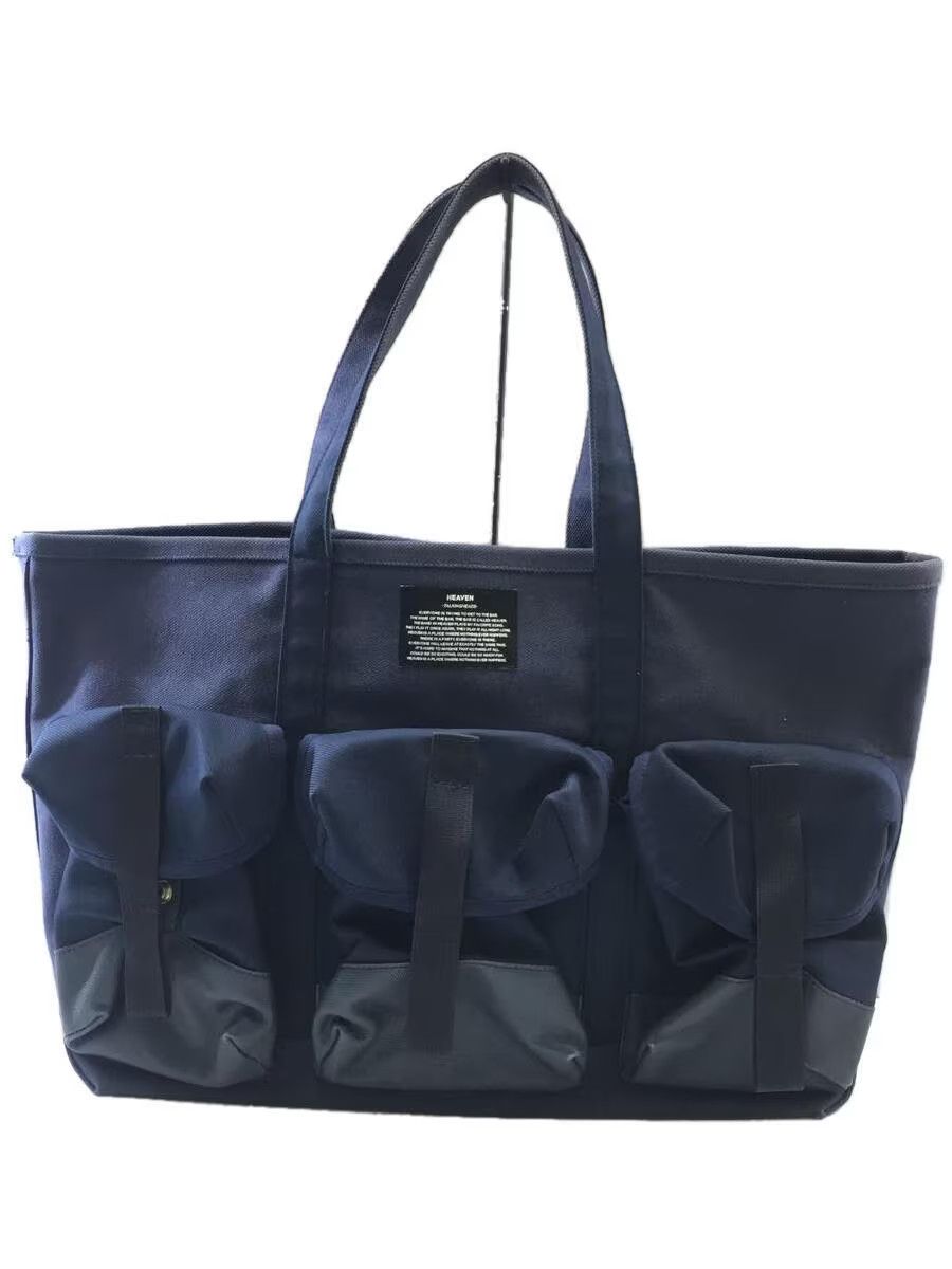 image of Undercover Ss13 "talking Heads" Utility Tote Bag in Navy, Men's