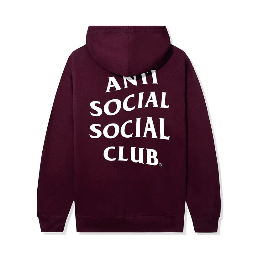 image of Anti Social Social Club Mind Game Maroon Hoodie Assc Ds, Men's (Size Large)