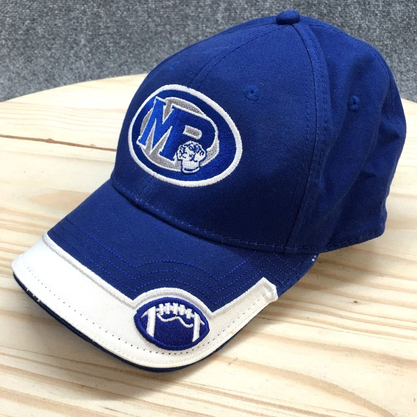 Vintage The Game Mineral Point Gridiron Club Baseball Cap Mens OS Blue White Headwear Baseball Cap Size ONE SIZE - 2 Thumbnail