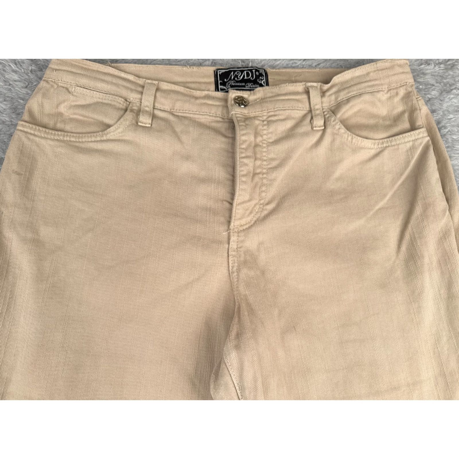 NYDJ VINTAGE NYDJ Jeans Womens 12 Beige Denim Bootcut High Rise Cotton US Made 27x32 Size 34" / US 12 / IT 48 - 4 Thumbnail