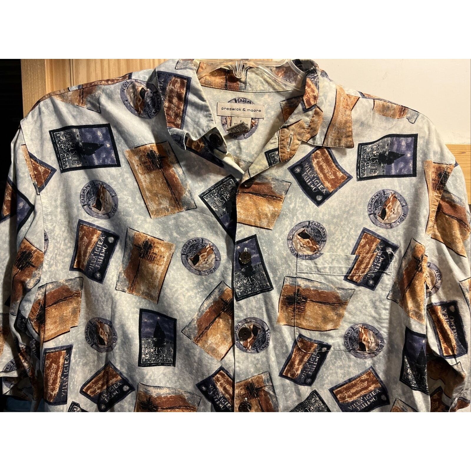 Other Preswick & Moore Vintage Men’s L Button Cotton Blend Shirt Size US L / EU 52-54 / 3 - 17 Thumbnail