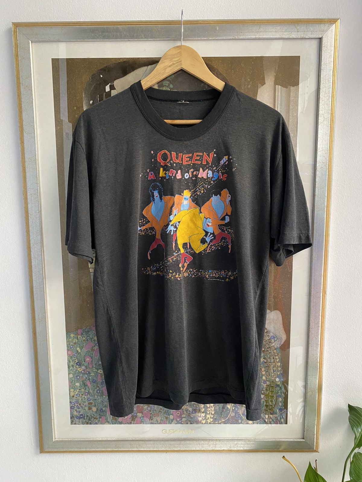 image of Band Tees x Vintage Queen A Kind Of Magic 1986 T Shirt Knebworth Park in Black, Men's (Size XL)