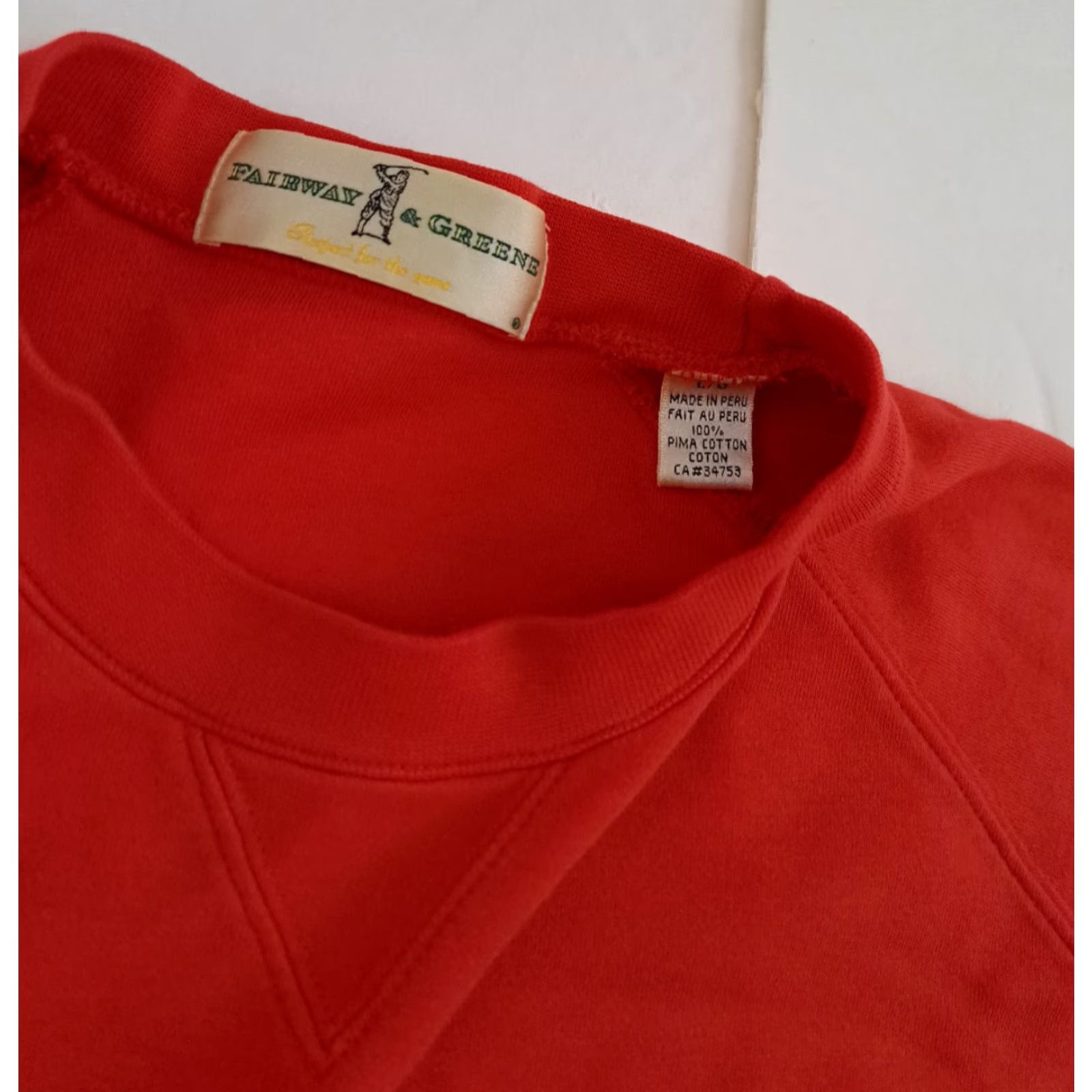 Vintage VINTAGE Fairway Greene Golf Sweater Crew Neck L Red Embroidered Cotton Pima Canvas Pullover Men 27in 25in pit to pit Size US L / EU 52-54 / 3 - 2 Thumbnail