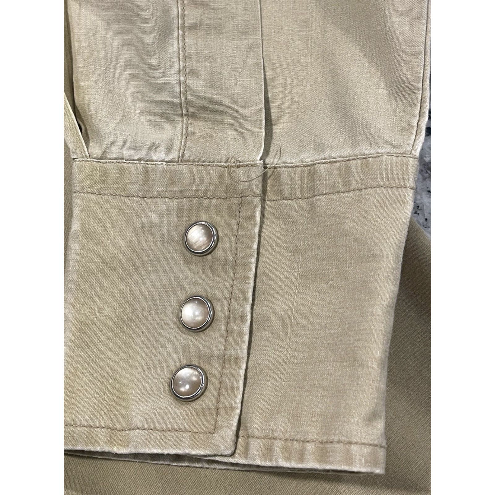 Vintage VINTAGE Ely Diamond Western Shirt Men L Pearl Snap American Bald Eagle Khaki Embroidered Size US L / EU 52-54 / 3 - 2 Thumbnail