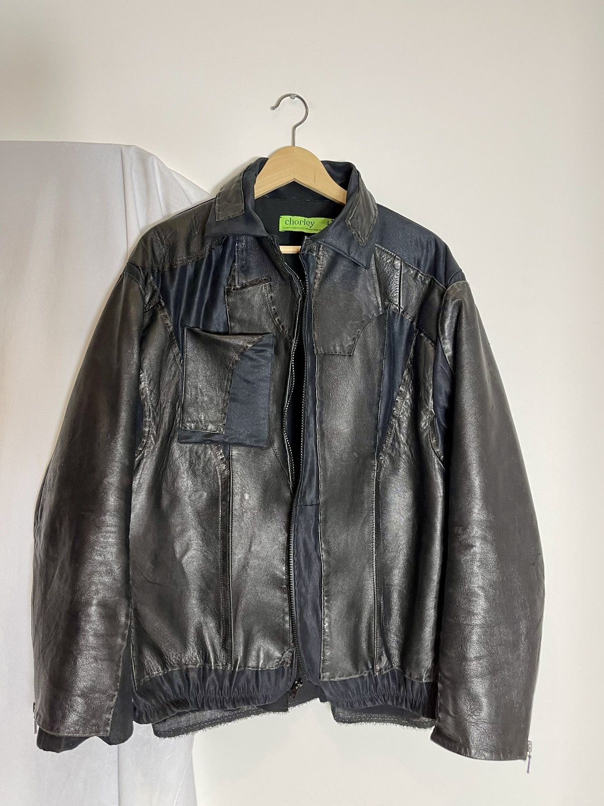Chorley × Handmade Chorley AW Deconstructed Leather Biker Jacket Layered Size US L / EU 52-54 / 3 - 3 Thumbnail