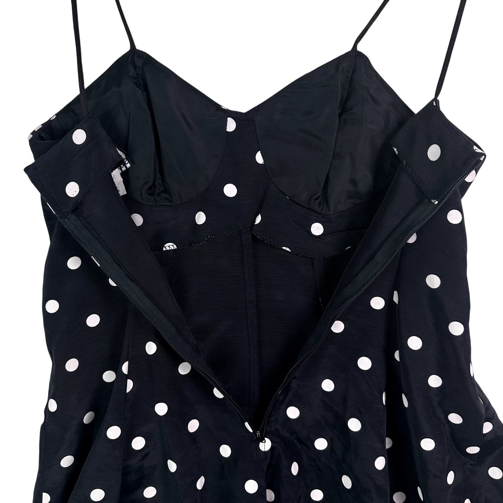 Other VINTAGE 70s ILGWU Union Made Acetate Polka Dot Party Dress Size L / US 10 / IT 46 - 13 Thumbnail