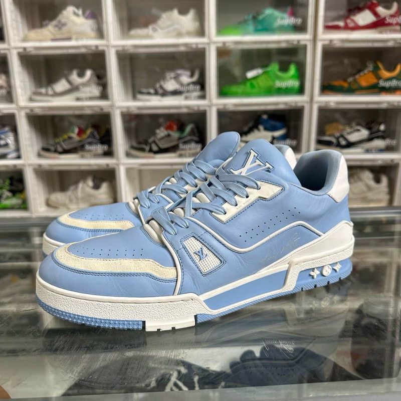 Louis Vuitton Louis Vuitton Blue Trainer Low-Top Sneakers -2508 Size US 8 / IT 38 - 1 Thumbnail