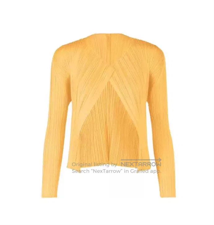 Issey Miyake Issey Miyake Pleated Long Sleeve Cardigan Size L / US 10 / IT 46 - 1 Thumbnail