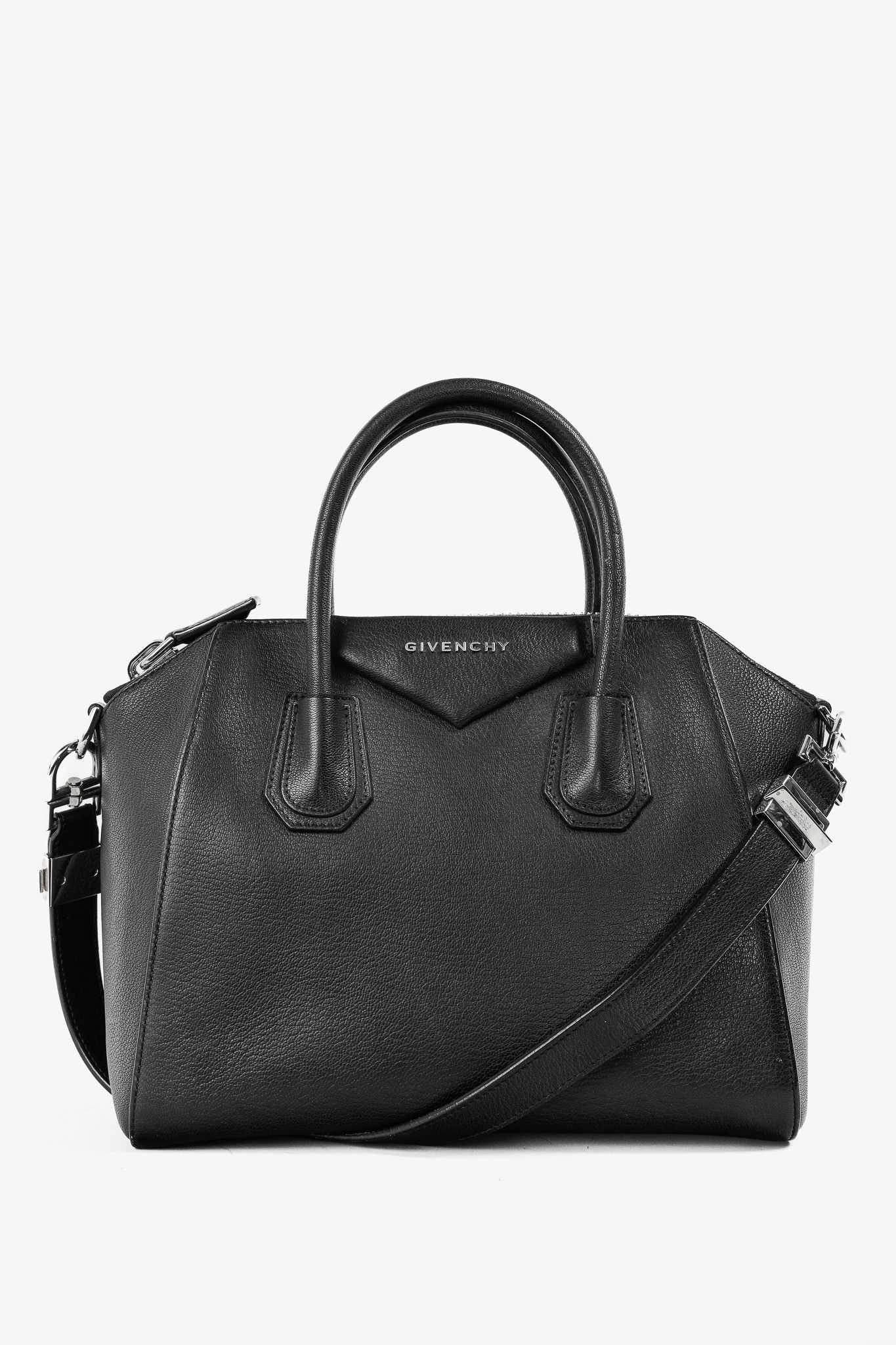 Givenchy Givenchy Antigona Small Black Leather Tote Bag Size ONE SIZE - 1 Thumbnail