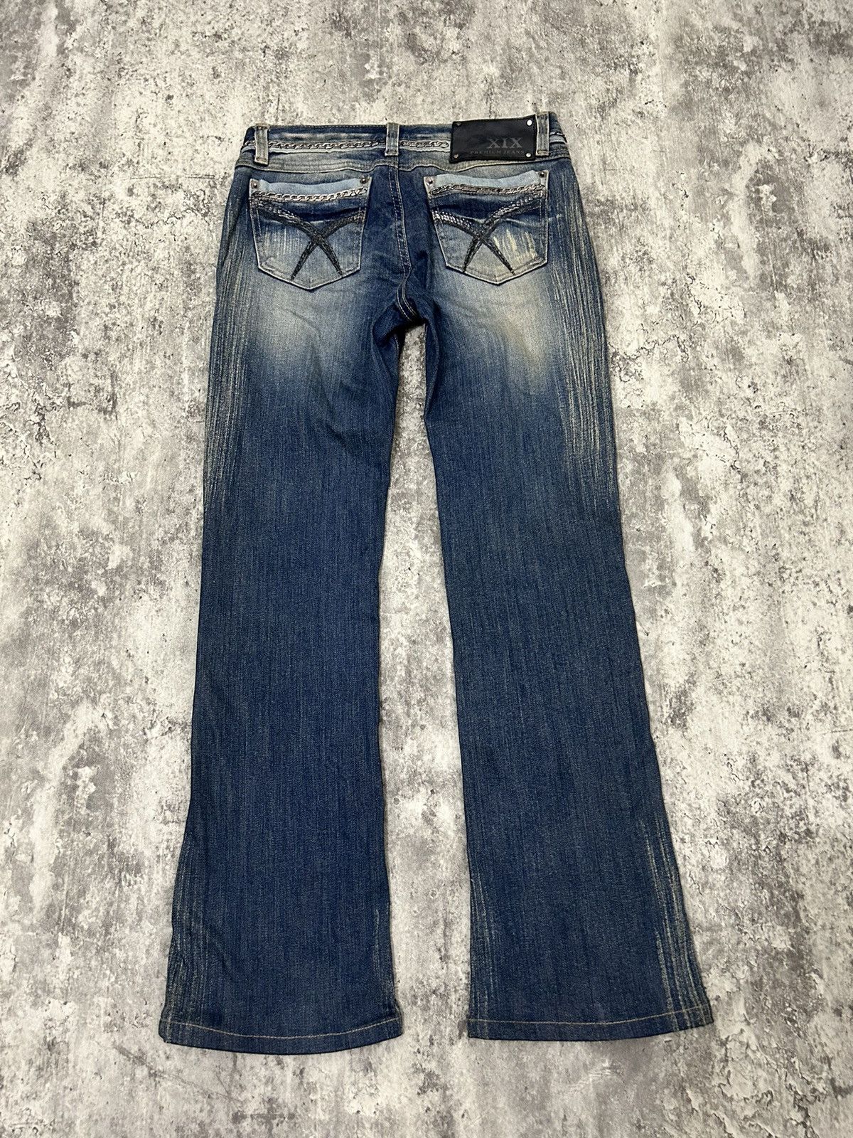 If Six Was Nine × Japanese Brand × Le Grande Bleu (L.G.B.) XIX Denim Chain Boot Cut Mudwash Pants Size US 28 / EU 44 - 4 Thumbnail