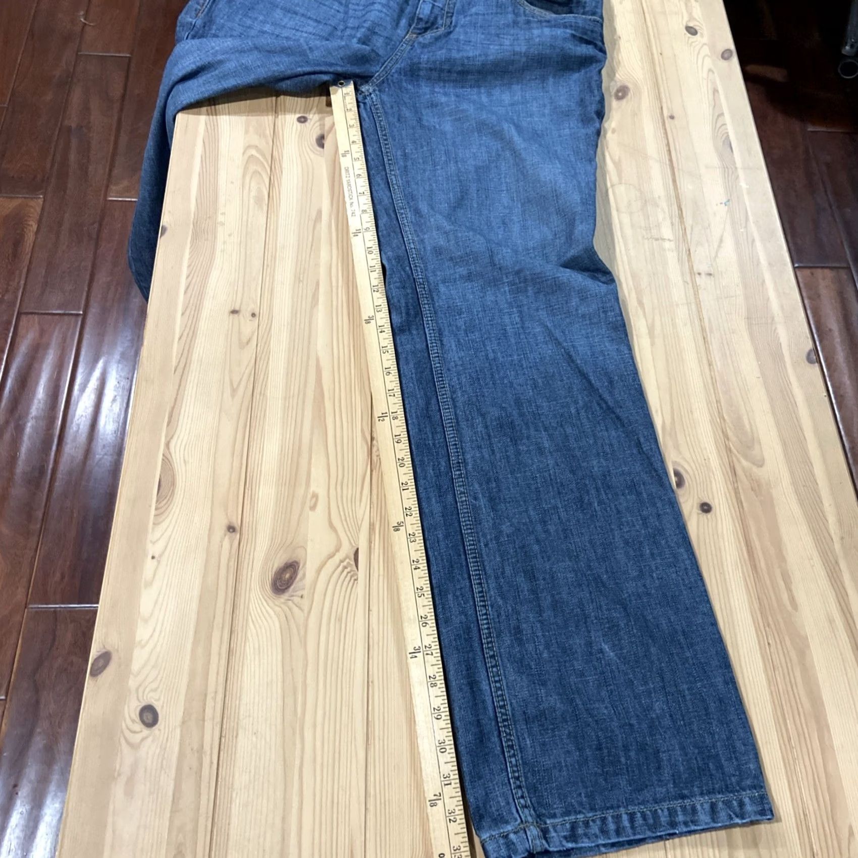 Vintage GESTURE Y2K GESTURE Embroidered Grunge Jeans for Men 36 Blue Denim 5-Pocket Relaxed Regular Rise Mid Inseam 31 Size US 36 / EU 52 - 7 Thumbnail