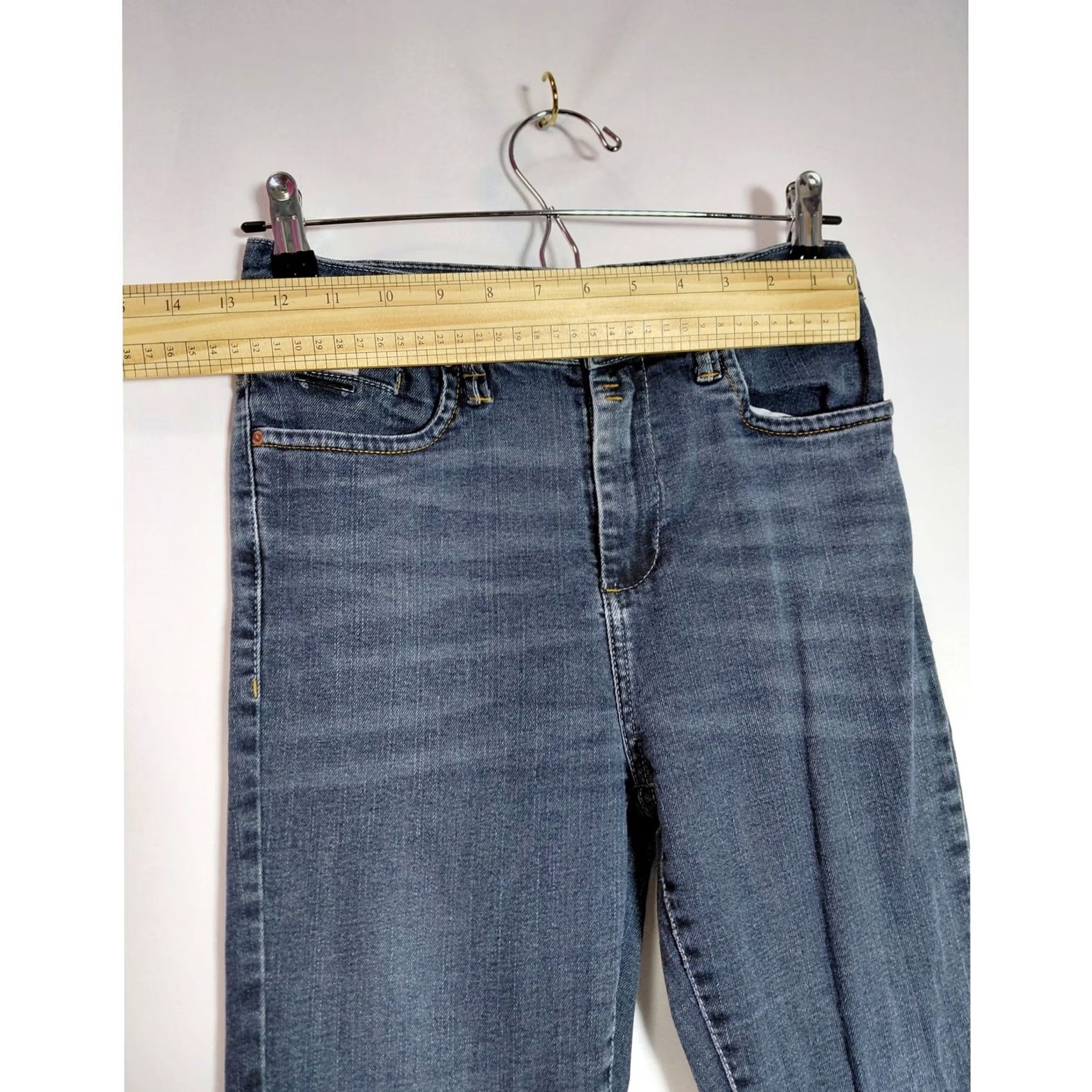 Vintage Animale Flare Jeans Dark Wash Regular Denim Women 36 Regular Flared Mid 10-12 in Cotton Blend Zip Vintage No Size 25" / US 0 / IT 36 - 6 Thumbnail
